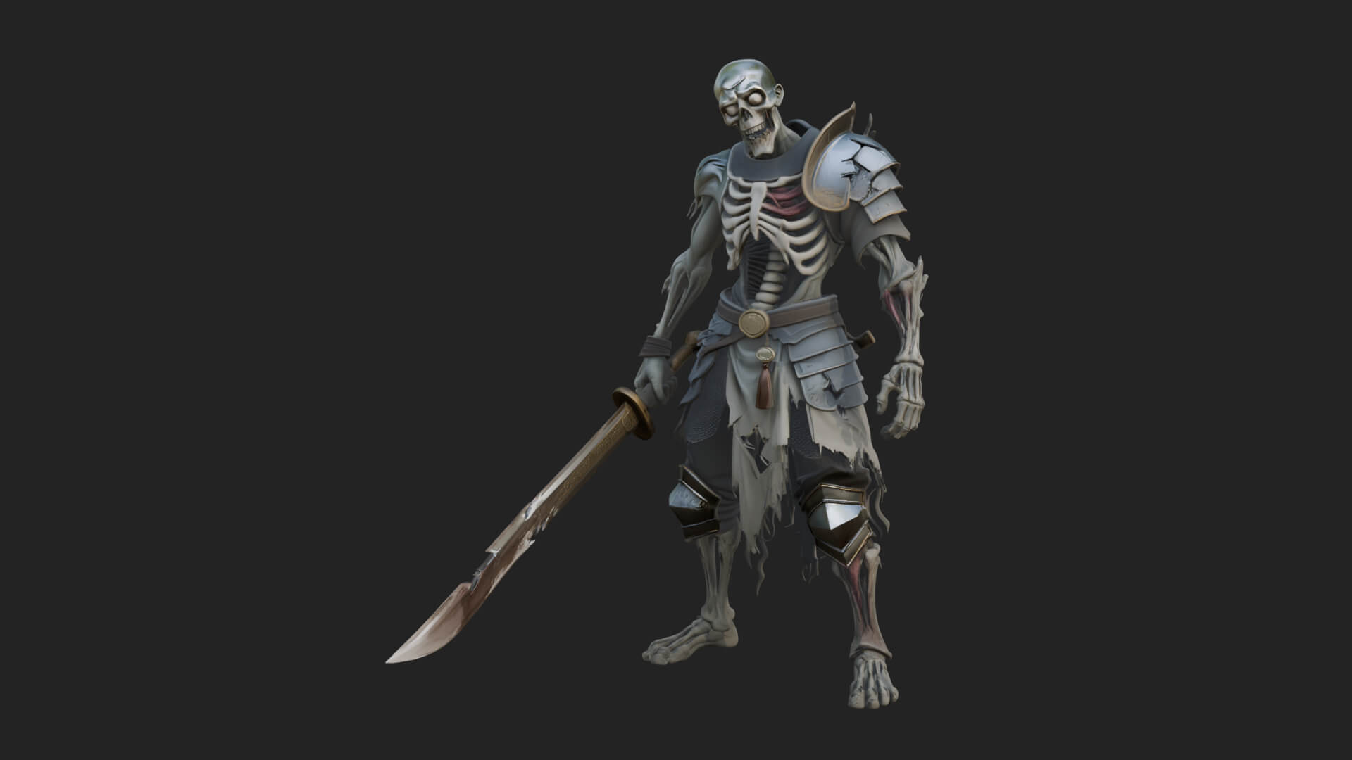 Skeleton Knight Statue Design 11 3D Print Model 3D Model