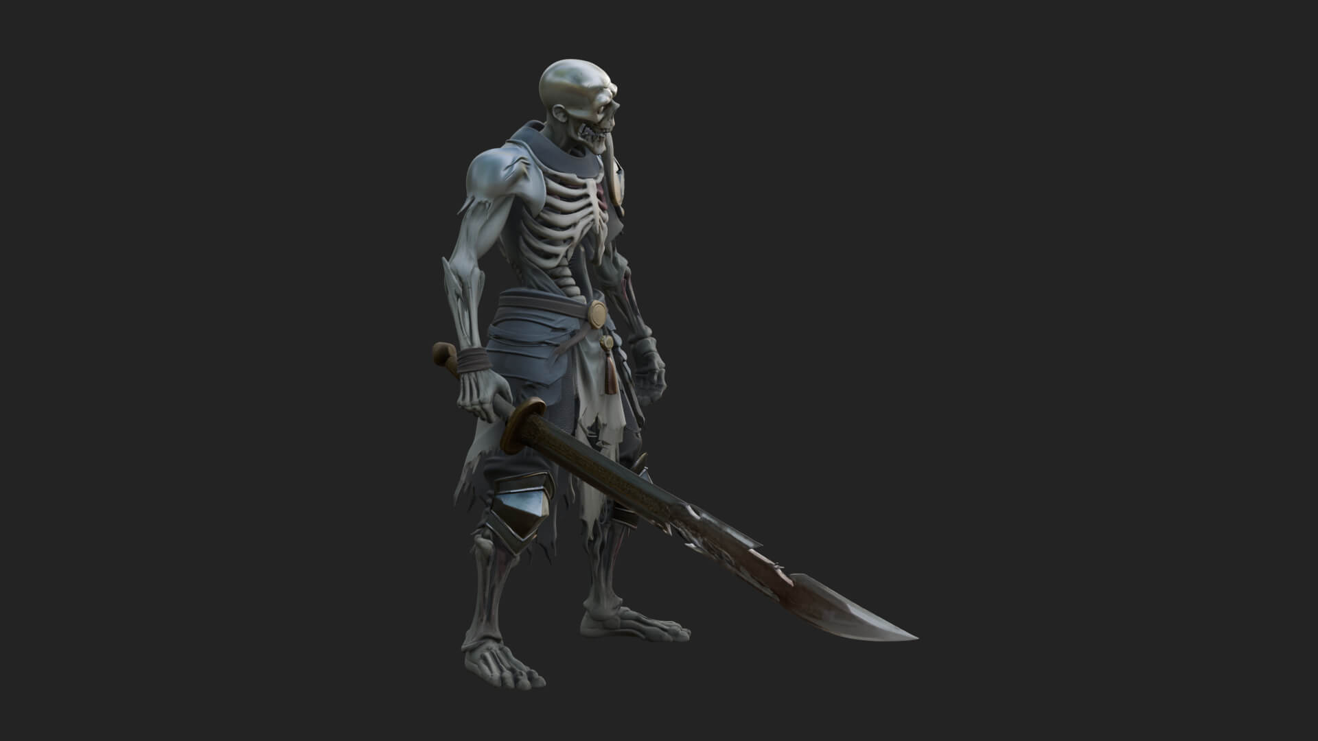 Skeleton Knight Statue Design 11 3D Print Model 3D Model