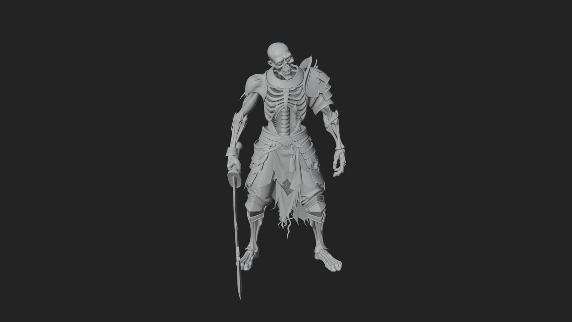 Skeleton Knight Statue Design 11 3D Print Model 3D Model