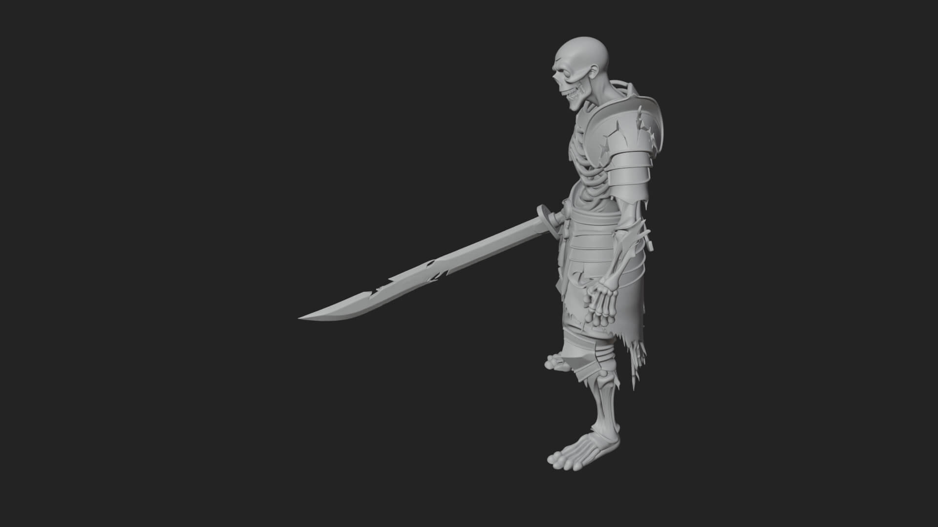 Skeleton Knight Statue Design 11 3D Print Model 3D Model
