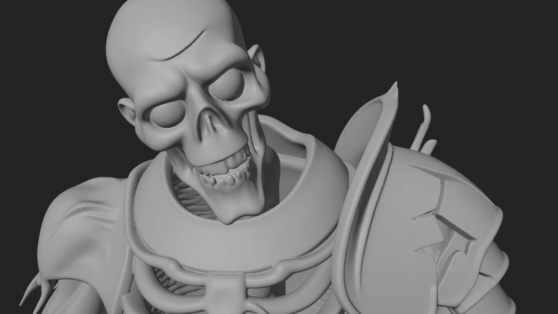 Skeleton Knight Statue Design 11 3D Print Model 3D Model