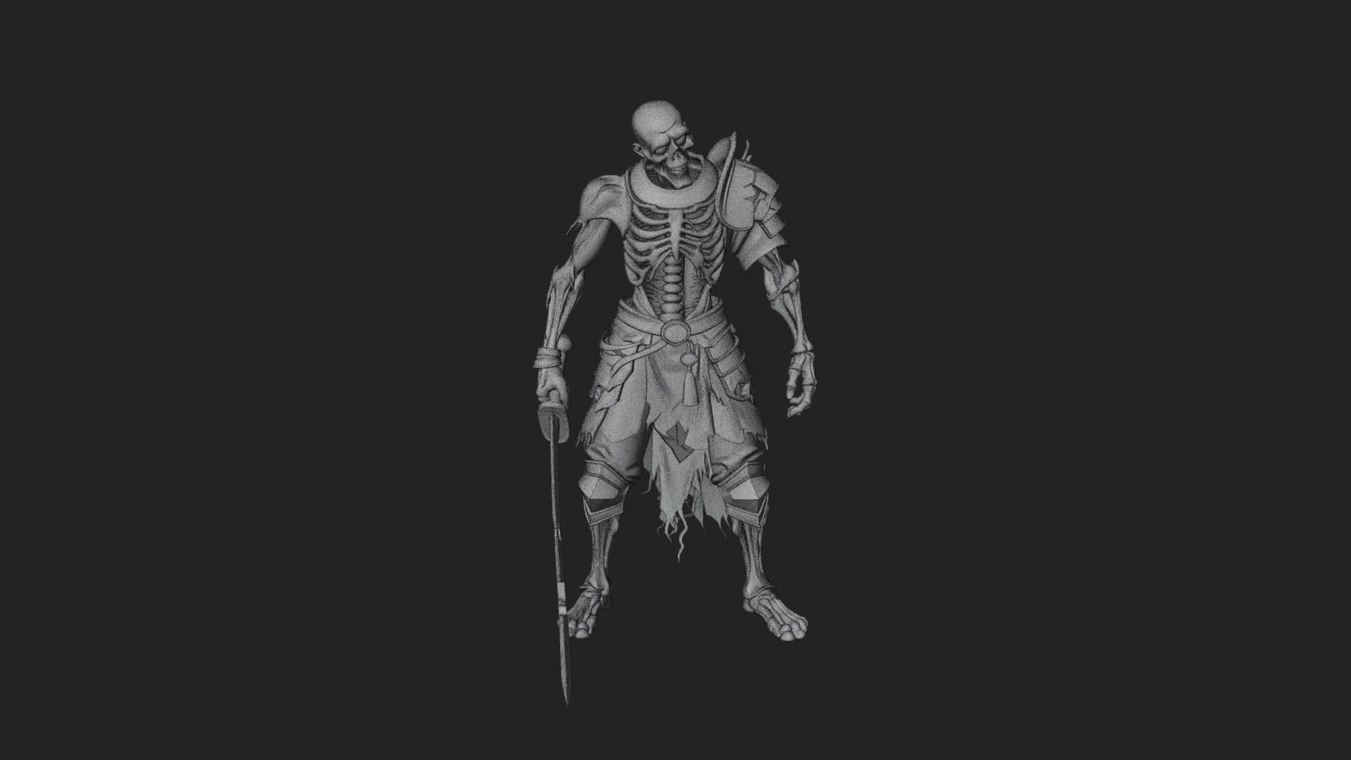 Skeleton Knight Statue Design 11 3D Print Model 3D Model