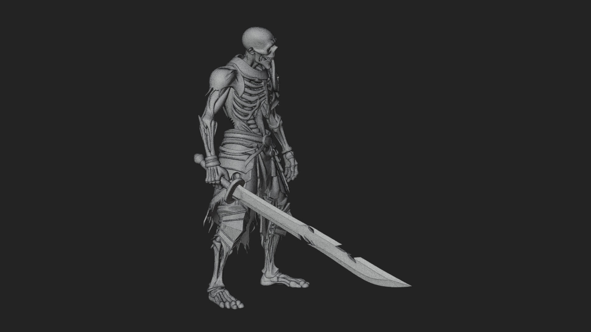 Skeleton Knight Statue Design 11 3D Print Model 3D Model