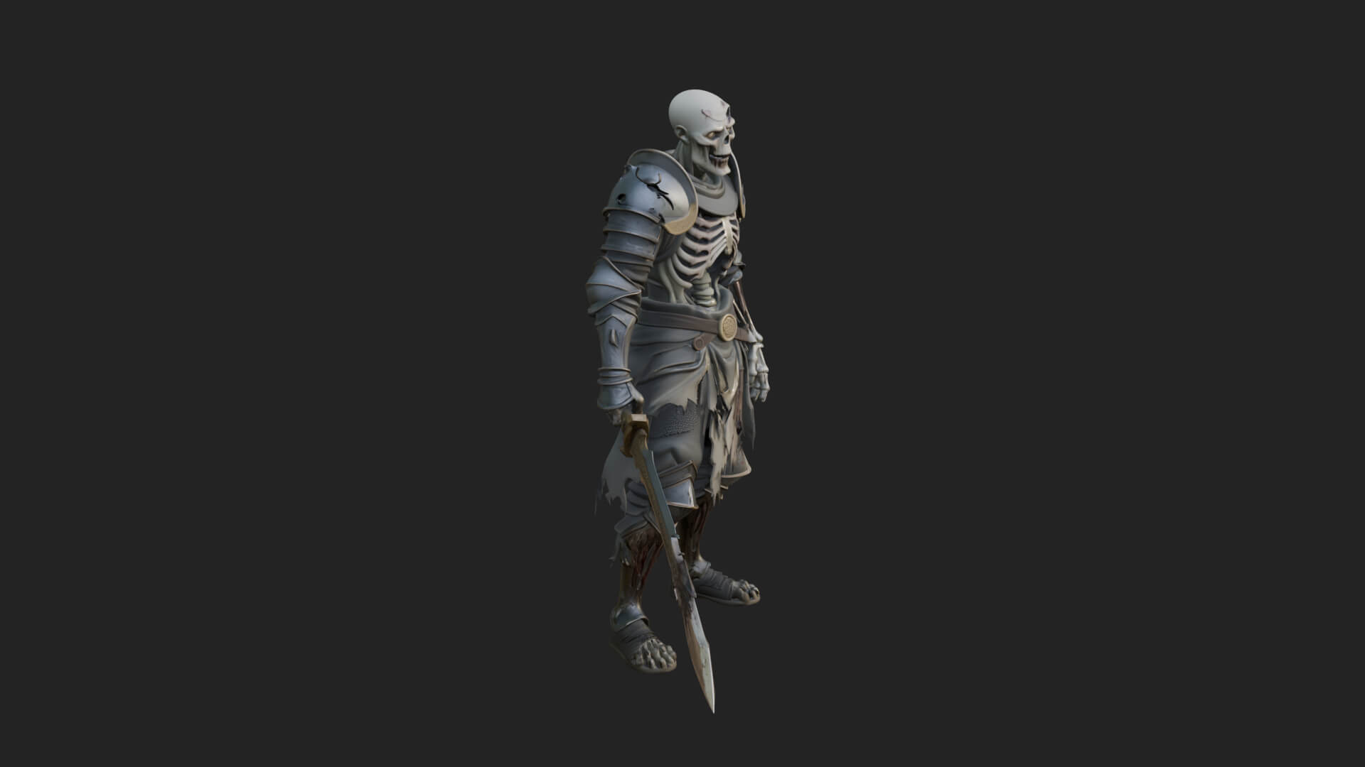 Skeleton Knight Statue Design 12 3D Print Model 3D Model