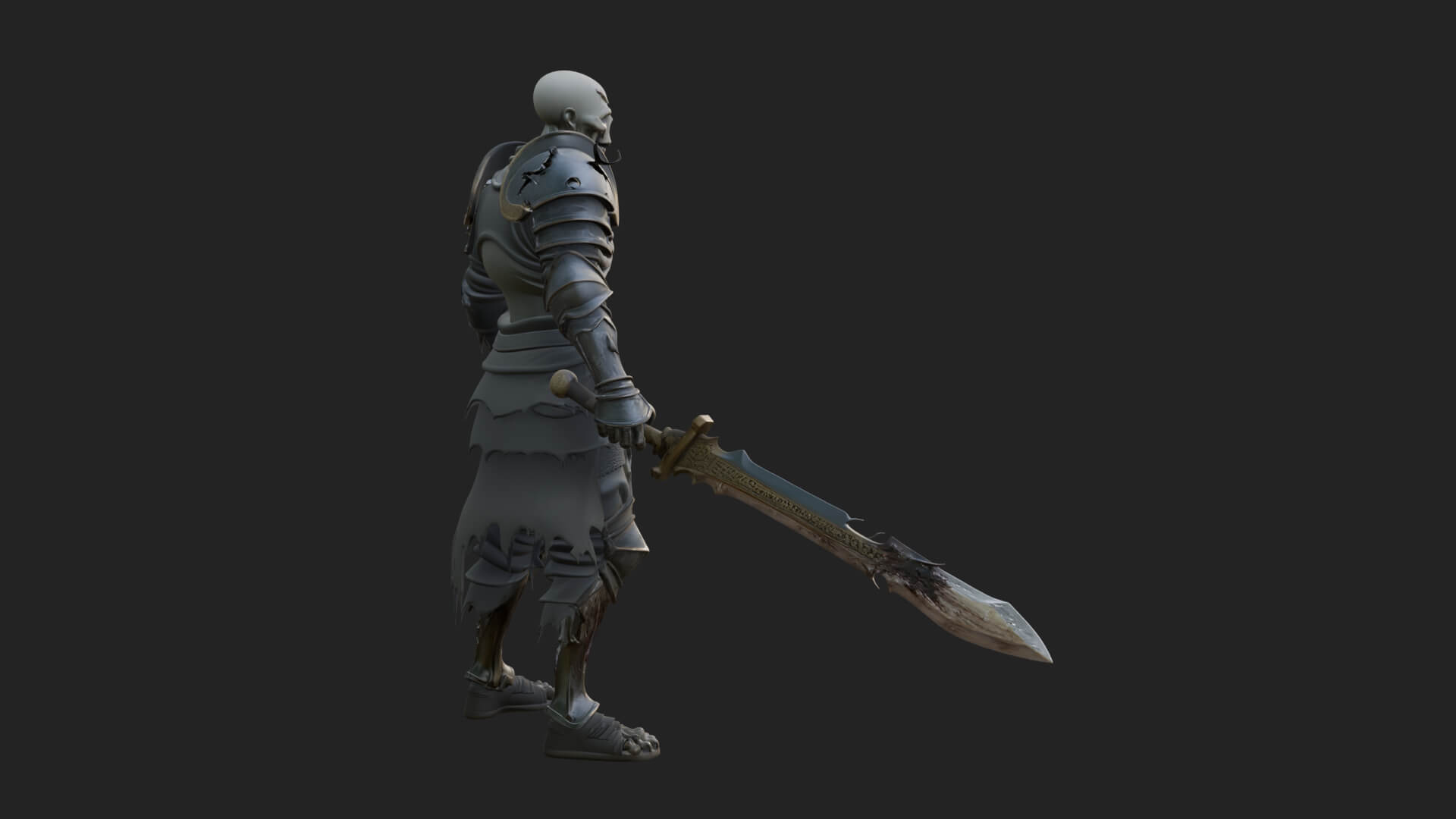 Skeleton Knight Statue Design 12 3D Print Model 3D Model