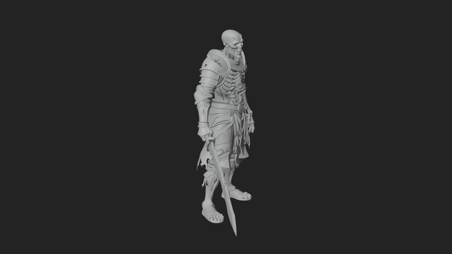Skeleton Knight Statue Design 12 3D Print Model 3D Model