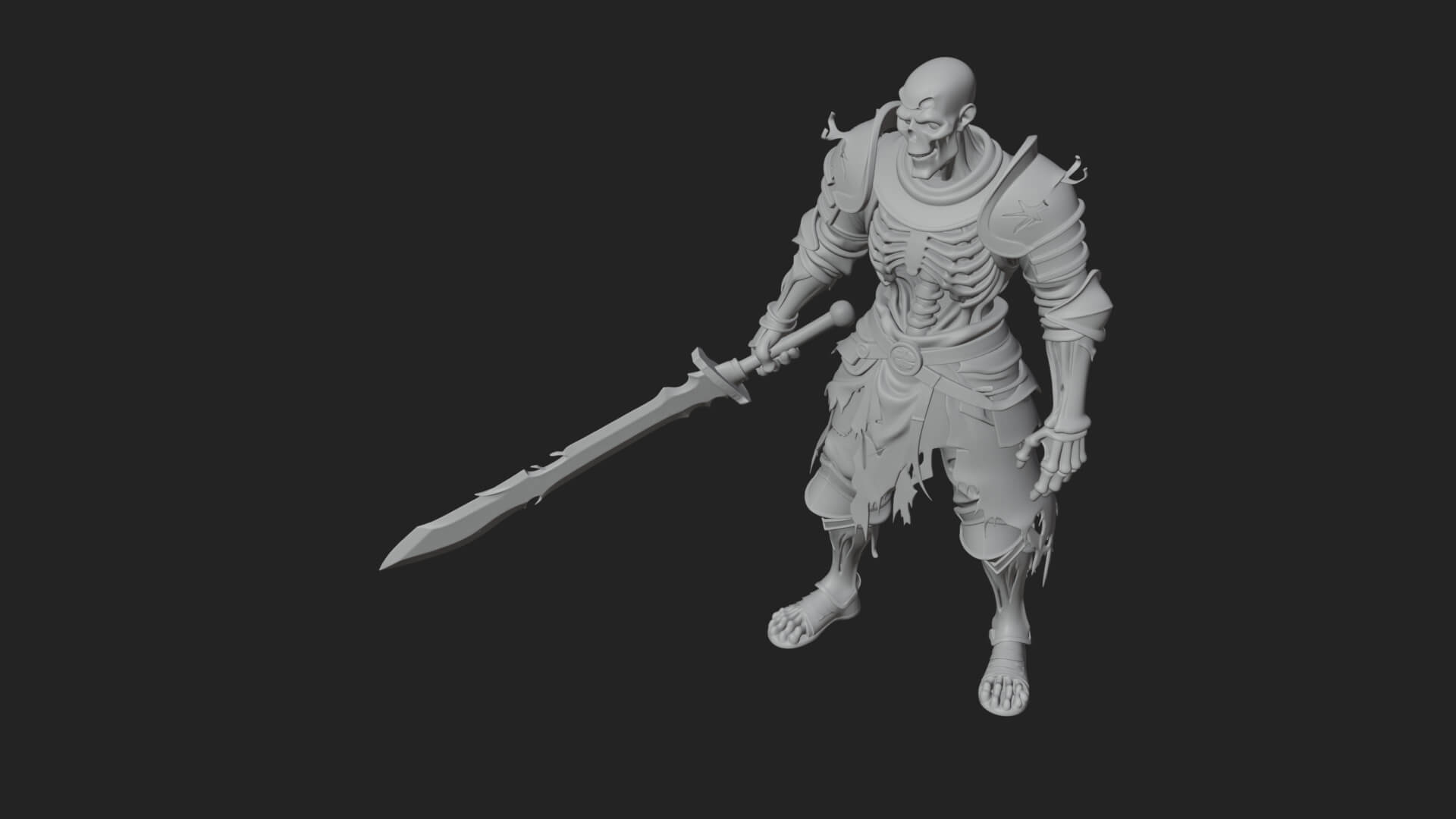 Skeleton Knight Statue Design 12 3D Print Model 3D Model