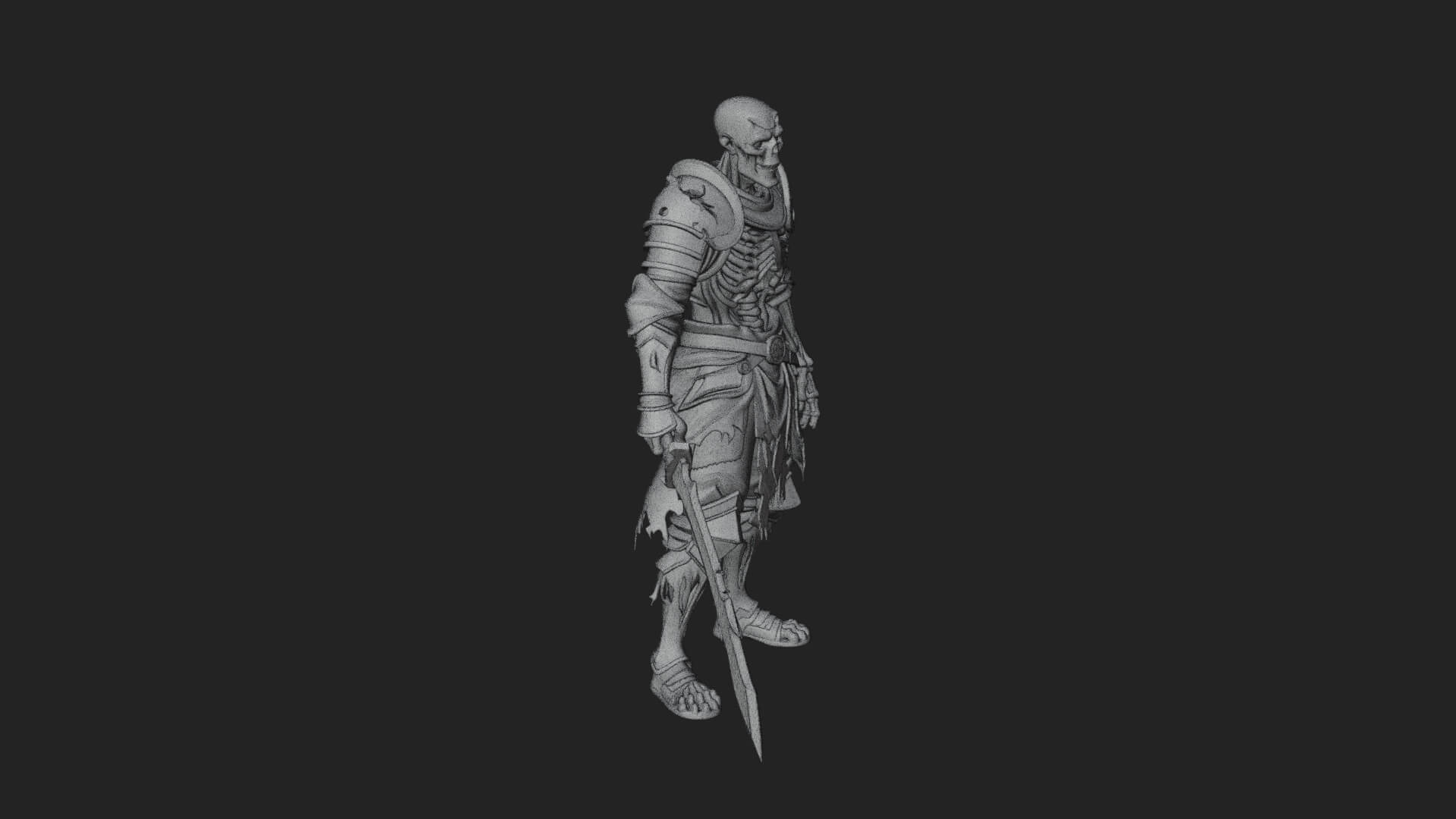 Skeleton Knight Statue Design 12 3D Print Model 3D Model