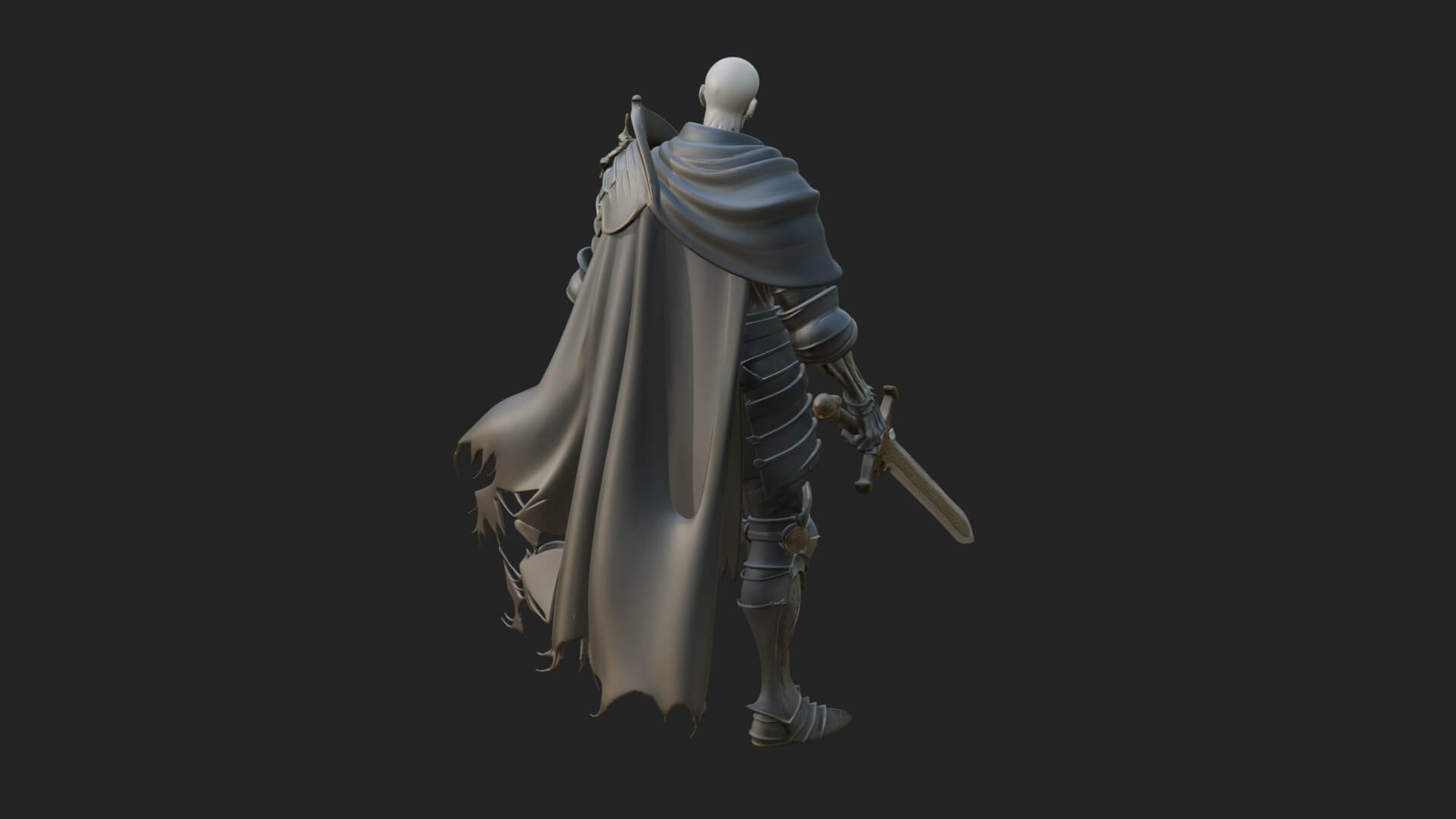 Skeleton Knight Statue Design 13 3D Print Model 3D Model