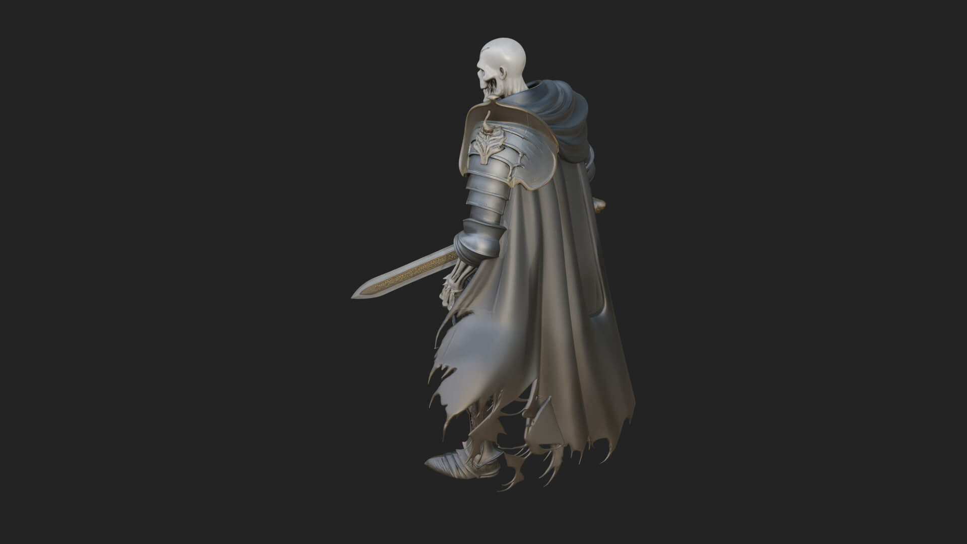 Skeleton Knight Statue Design 13 3D Print Model 3D Model