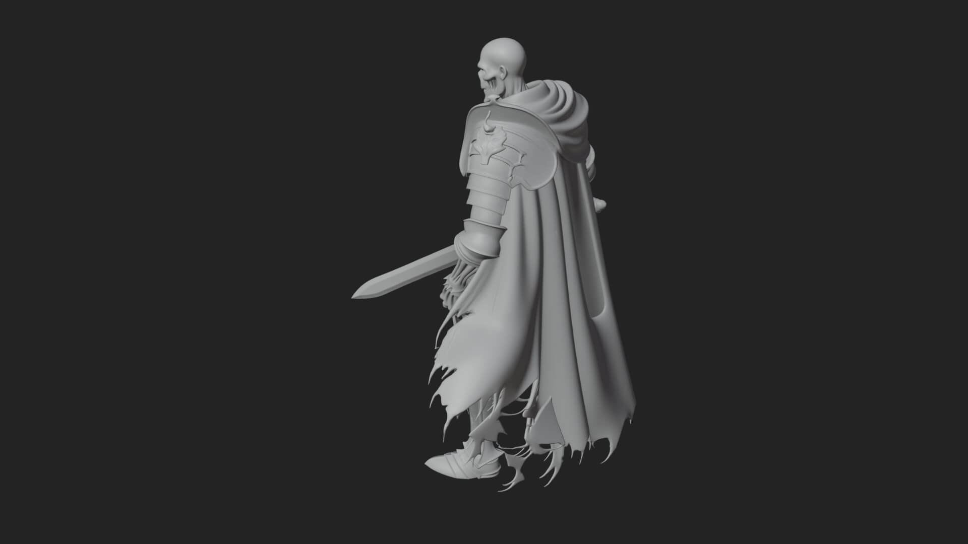Skeleton Knight Statue Design 13 3D Print Model 3D Model