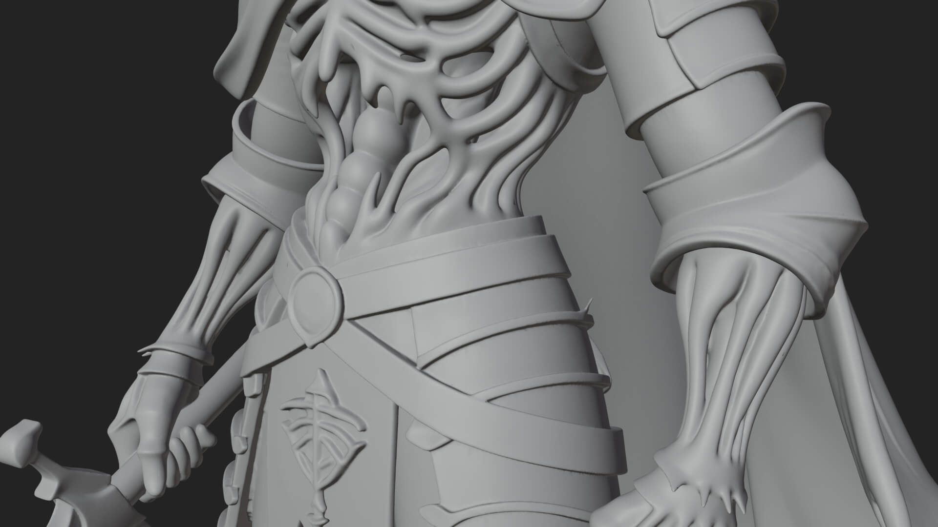 Skeleton Knight Statue Design 13 3D Print Model 3D Model