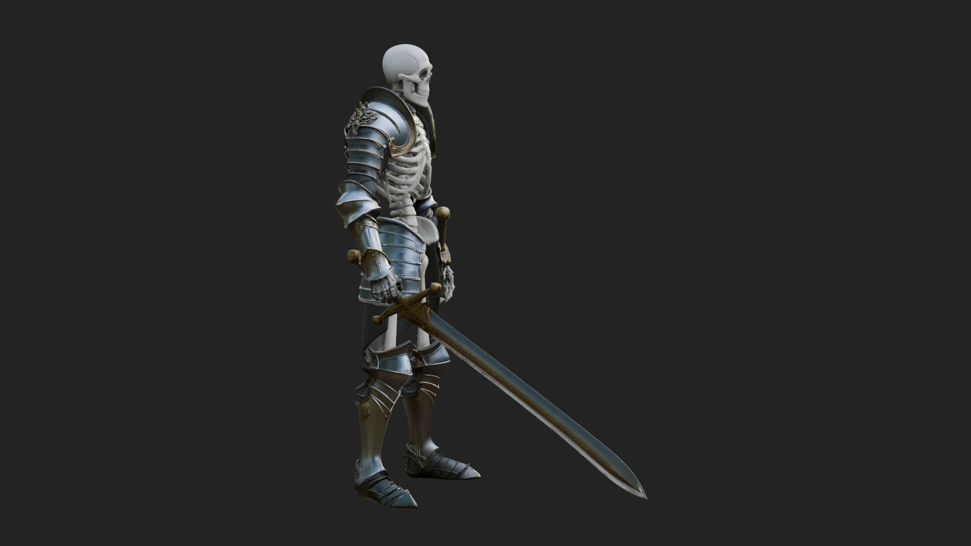Skeleton Knight Statue Design 14 3D Print Model 3D Model