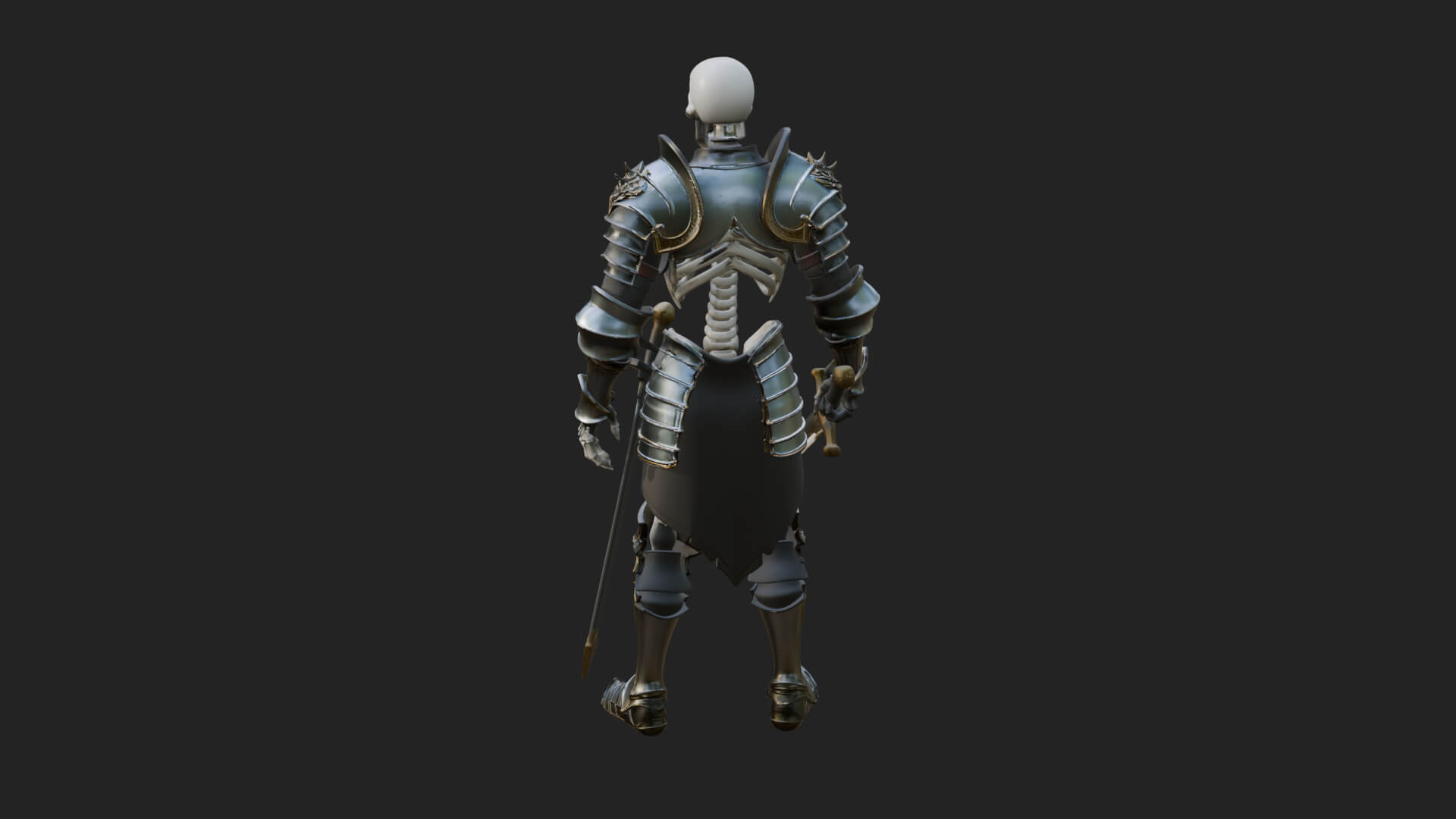 Skeleton Knight Statue Design 14 3D Print Model 3D Model