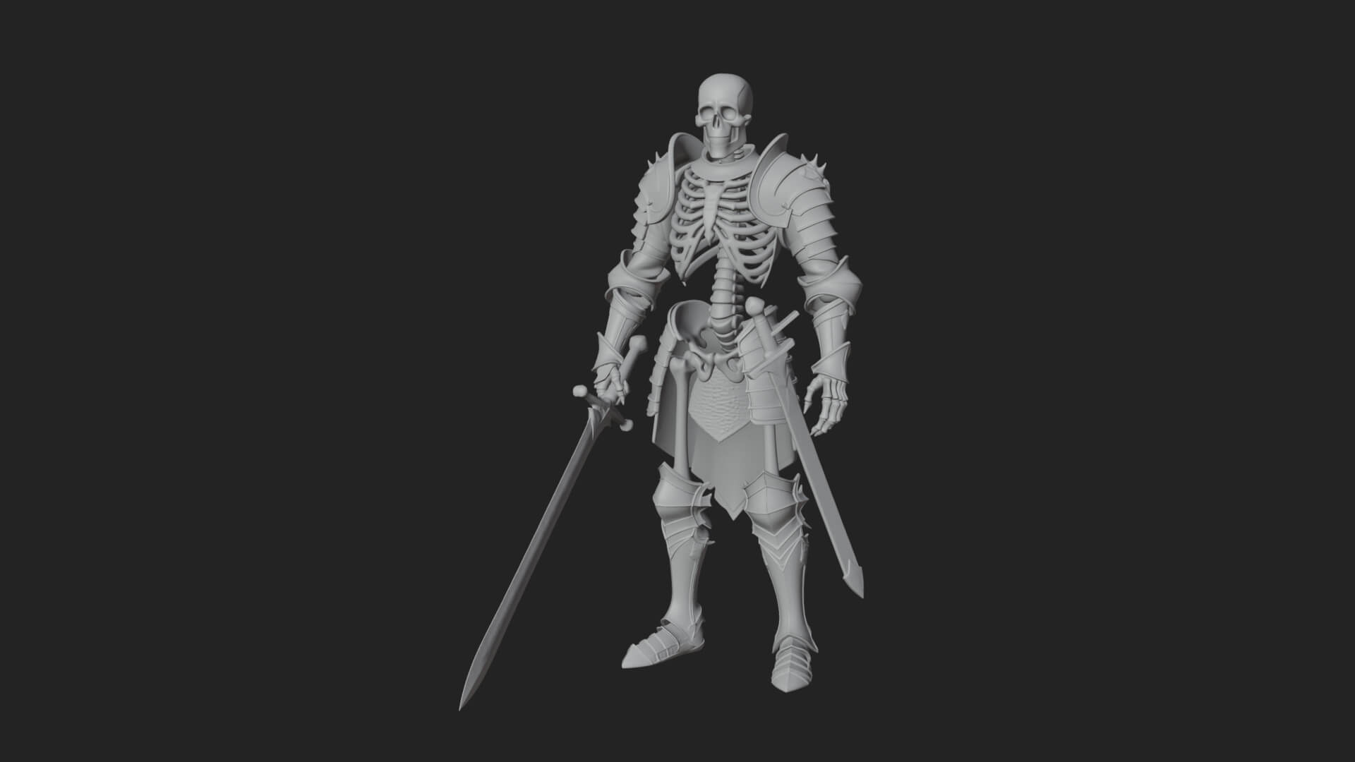 Skeleton Knight Statue Design 14 3D Print Model 3D Model