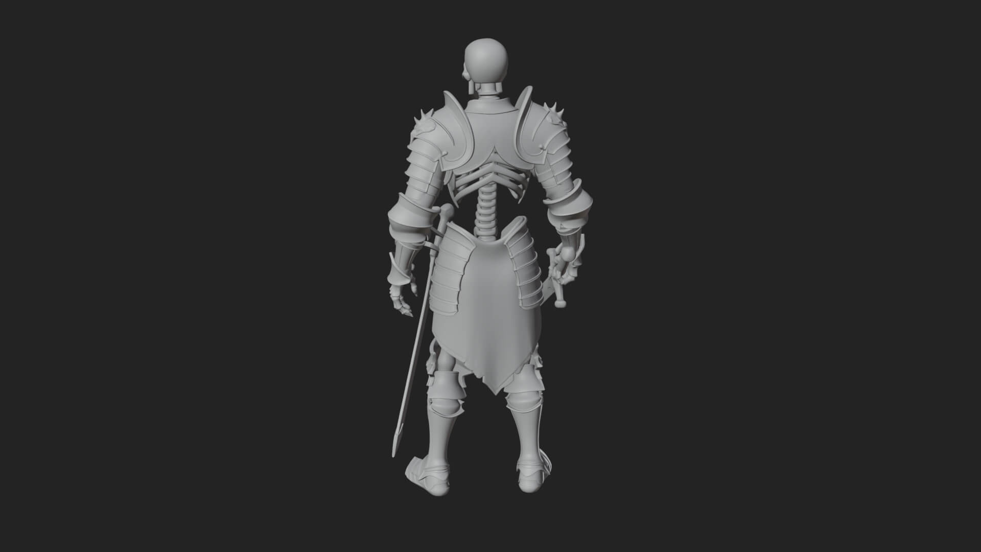 Skeleton Knight Statue Design 14 3D Print Model 3D Model