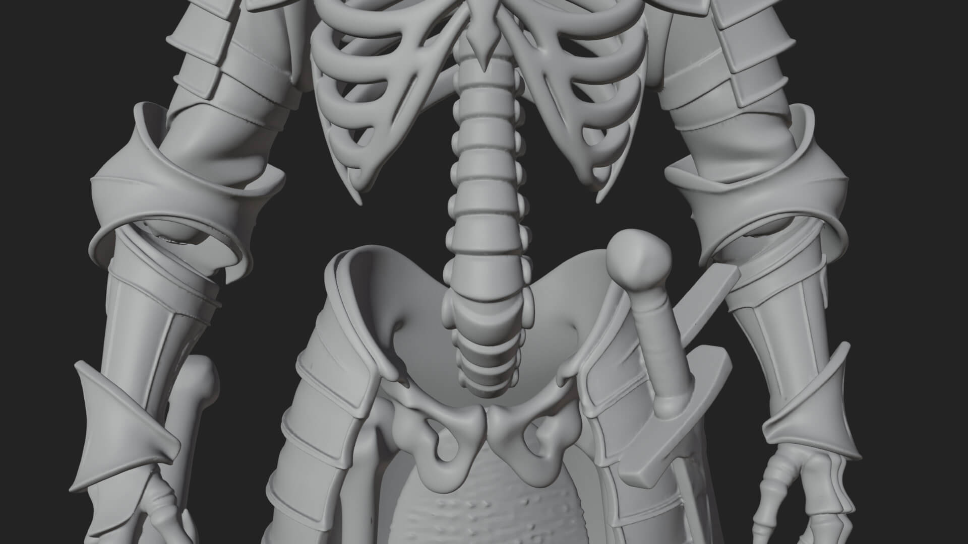 Skeleton Knight Statue Design 14 3D Print Model 3D Model
