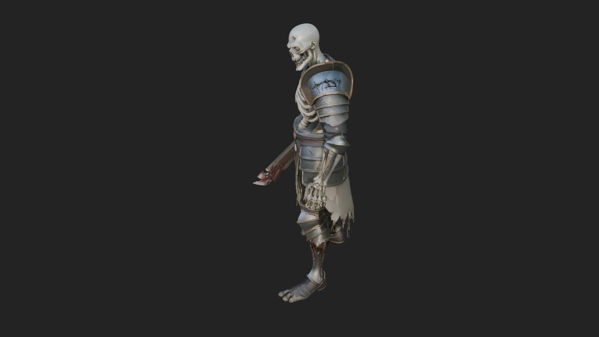 Skeleton Knight Statue Design 15 3D Print Model 3D Model