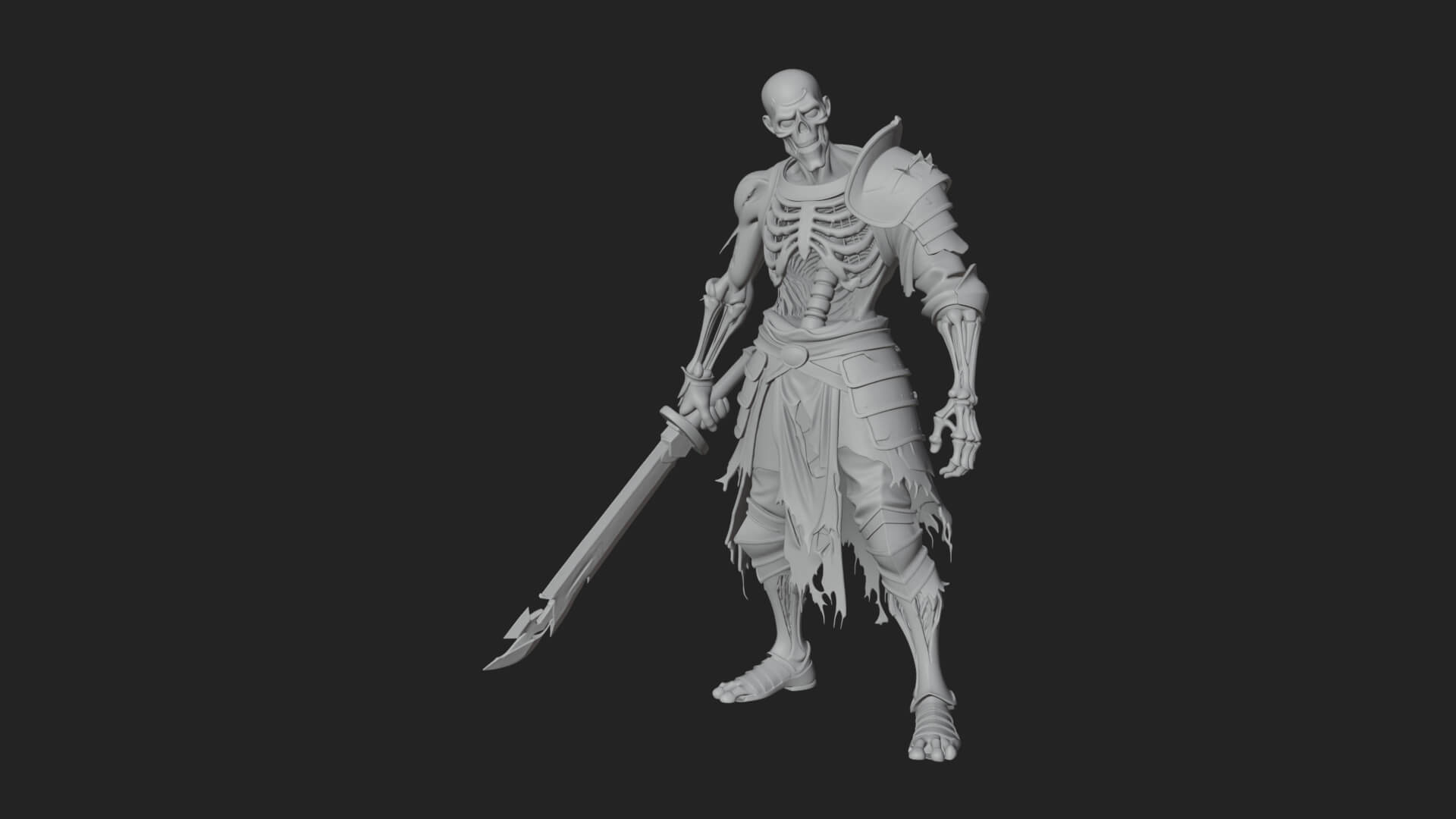 Skeleton Knight Statue Design 15 3D Print Model 3D Model