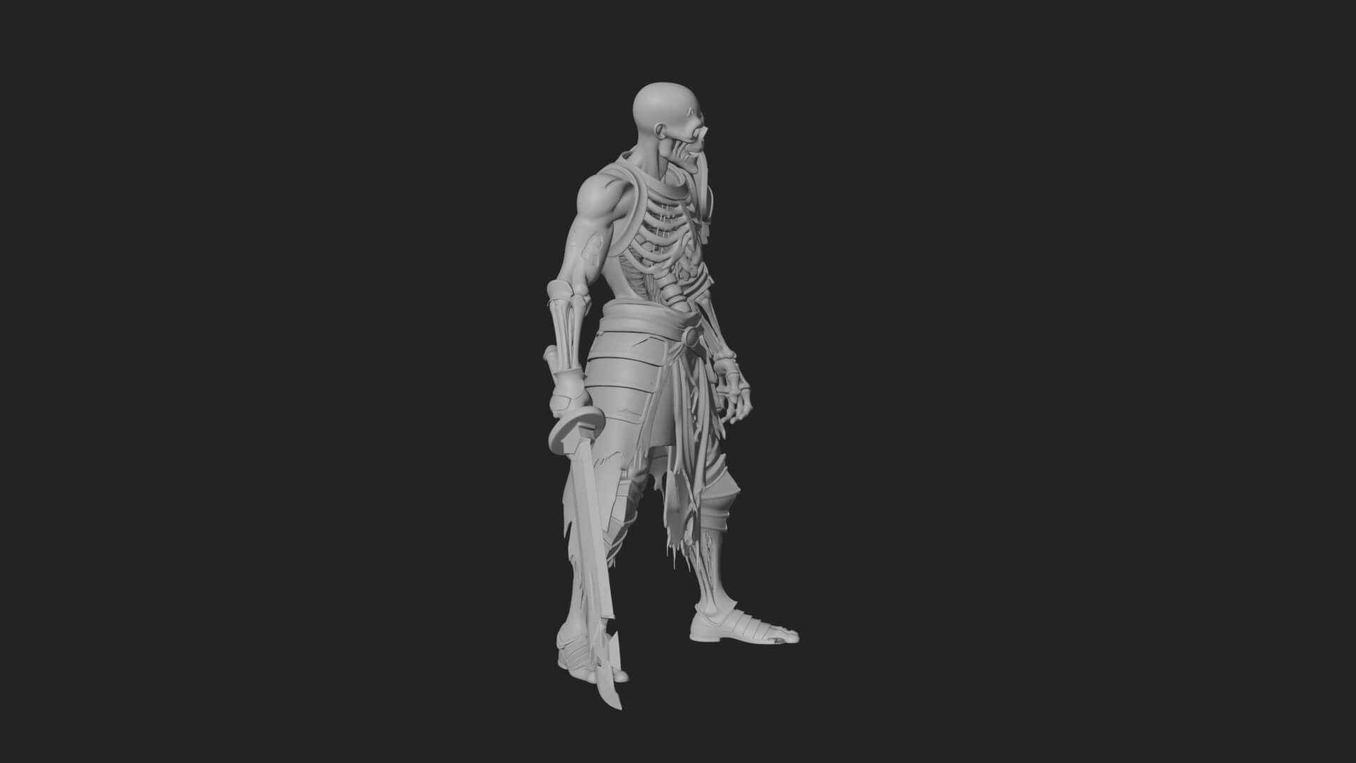 Skeleton Knight Statue Design 15 3D Print Model 3D Model