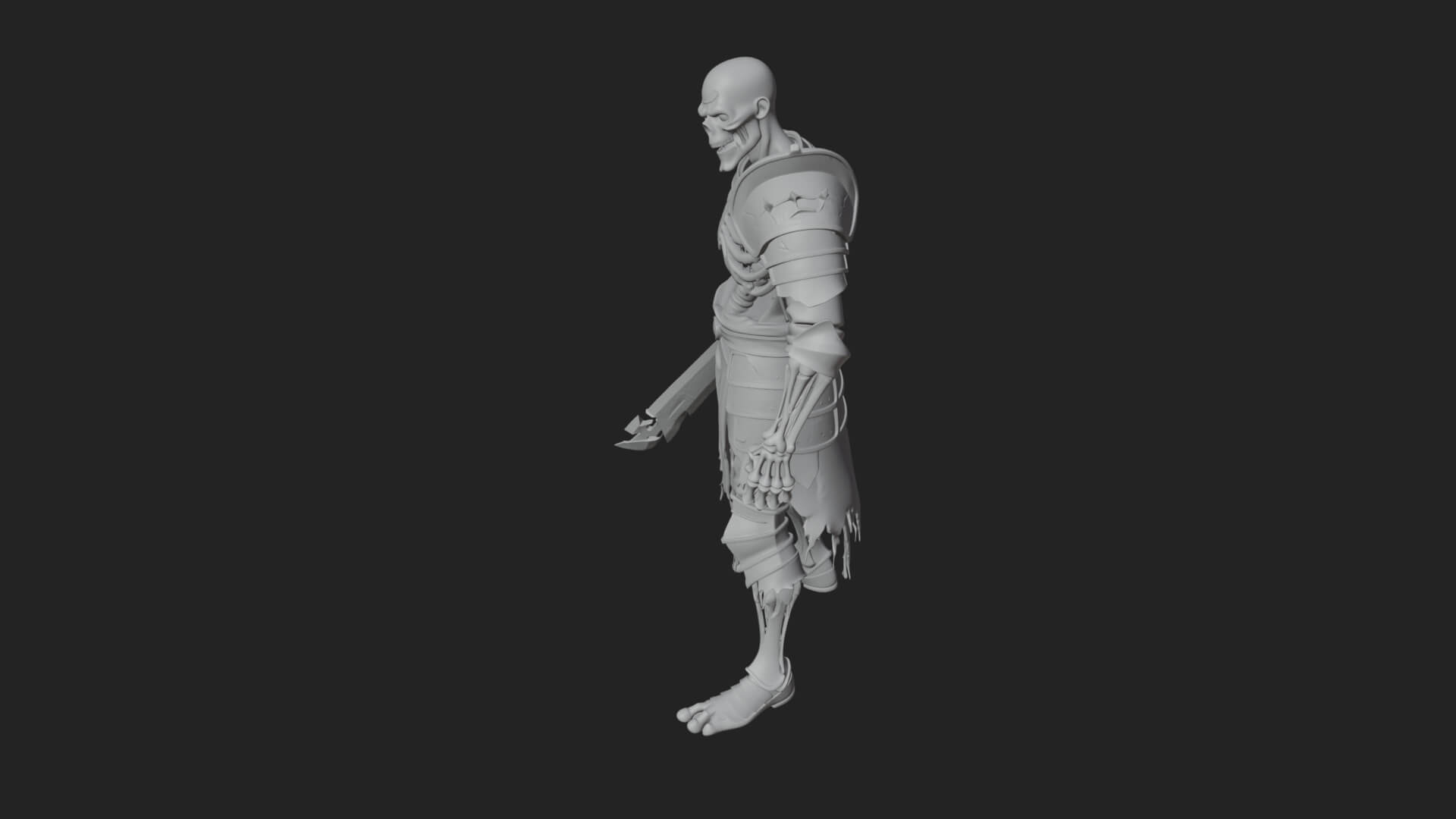 Skeleton Knight Statue Design 15 3D Print Model 3D Model