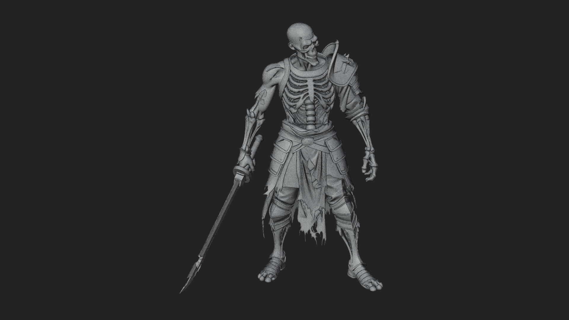 Skeleton Knight Statue Design 15 3D Print Model 3D Model