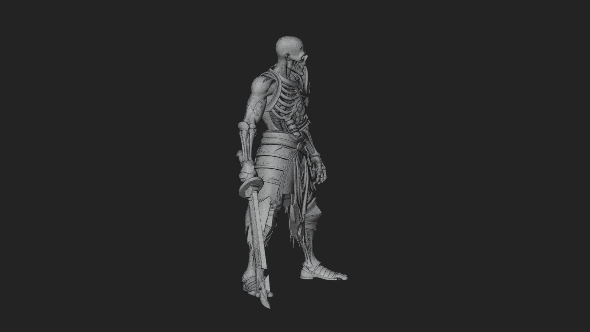 Skeleton Knight Statue Design 15 3D Print Model 3D Model