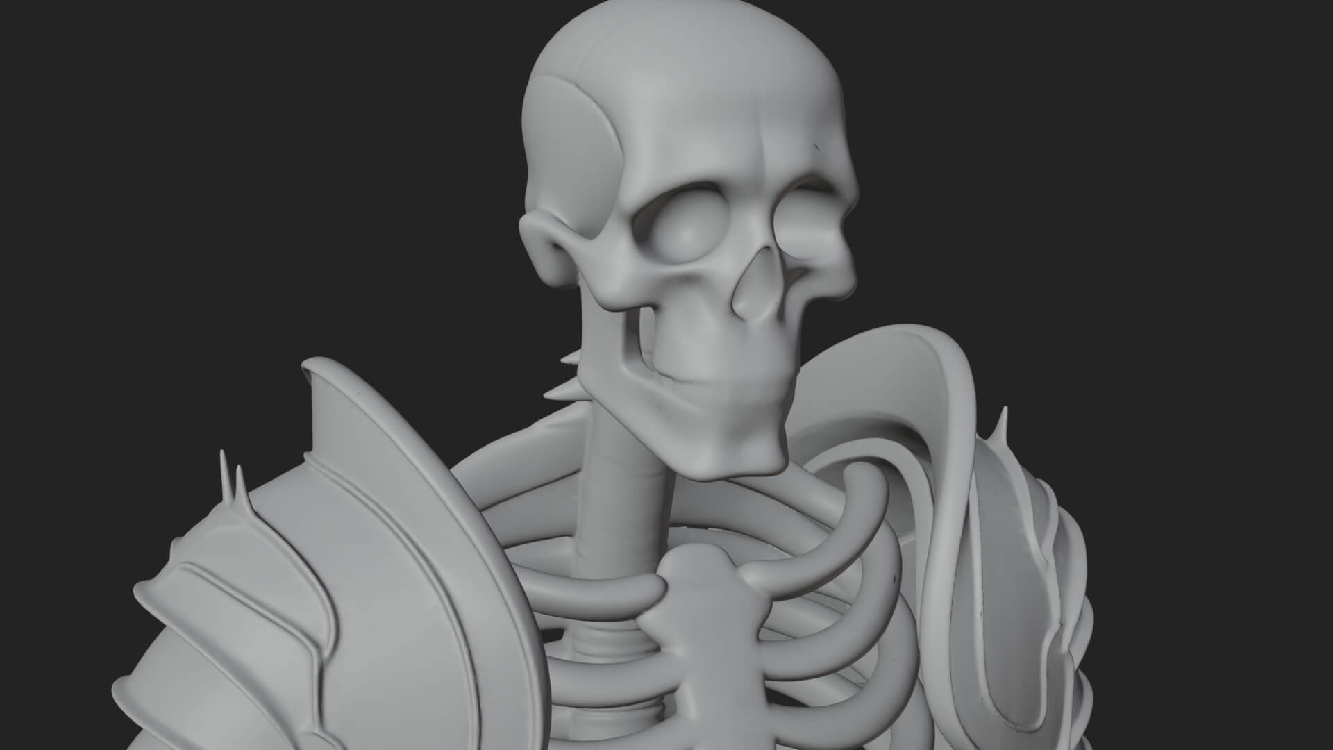 Skeleton Knight Statue Design 4 3D Print Model 3D Model