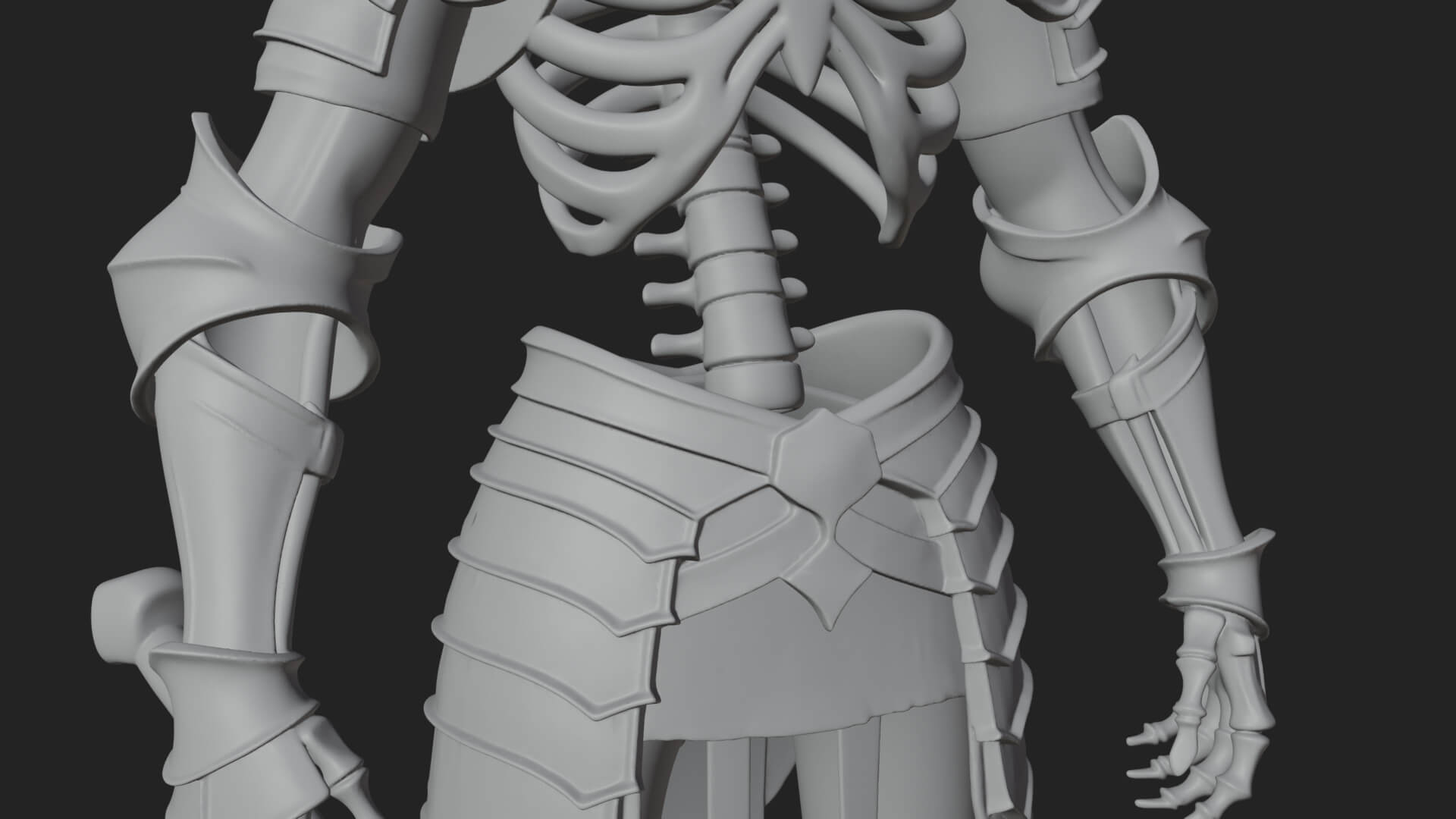 Skeleton Knight Statue Design 4 3D Print Model 3D Model