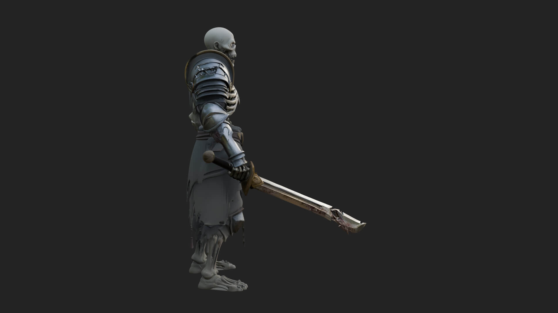 Skeleton Knight Statue Design 6 3D Print Model 3D Model