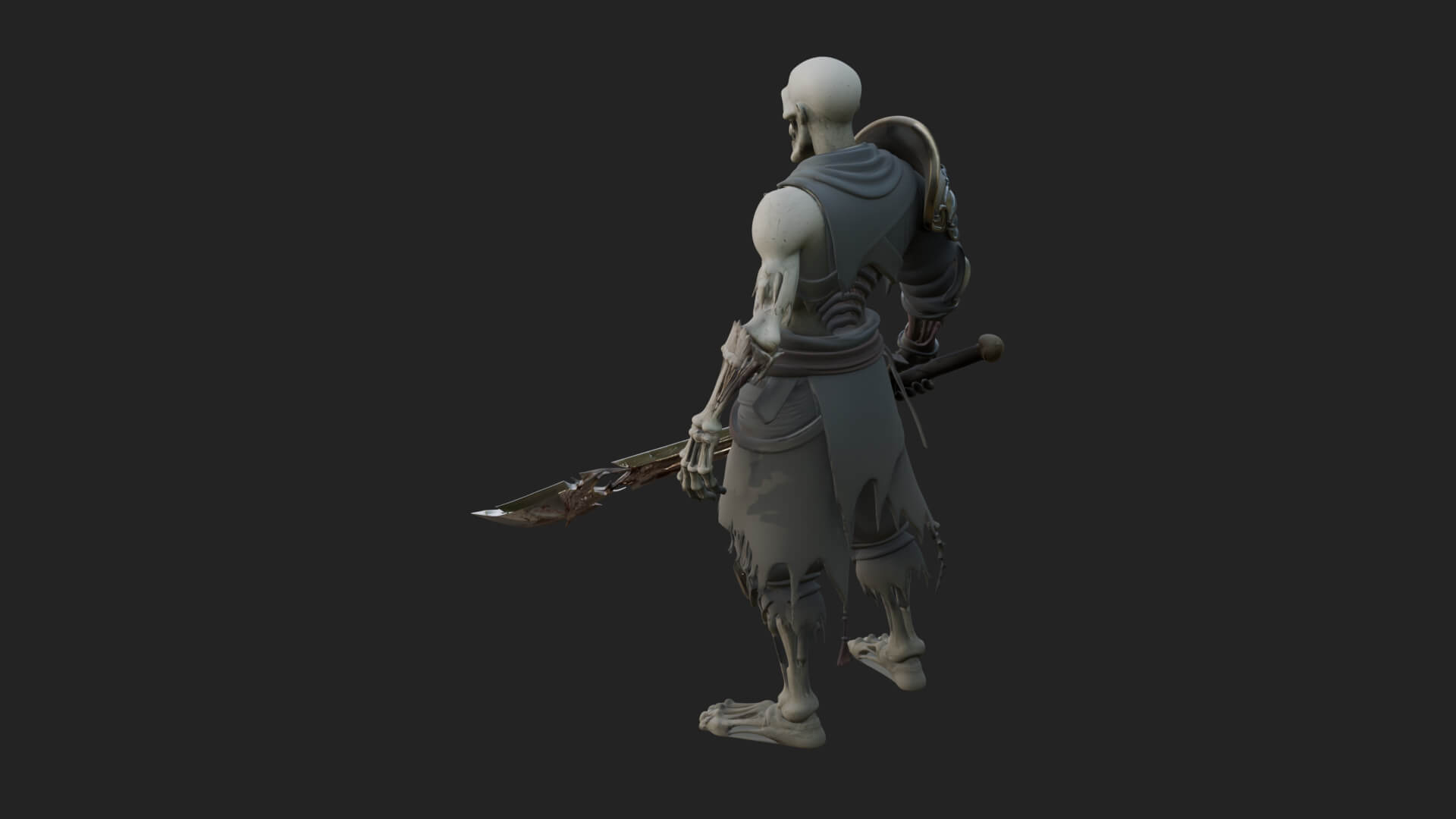 Skeleton Knight Statue Design 6 3D Print Model 3D Model