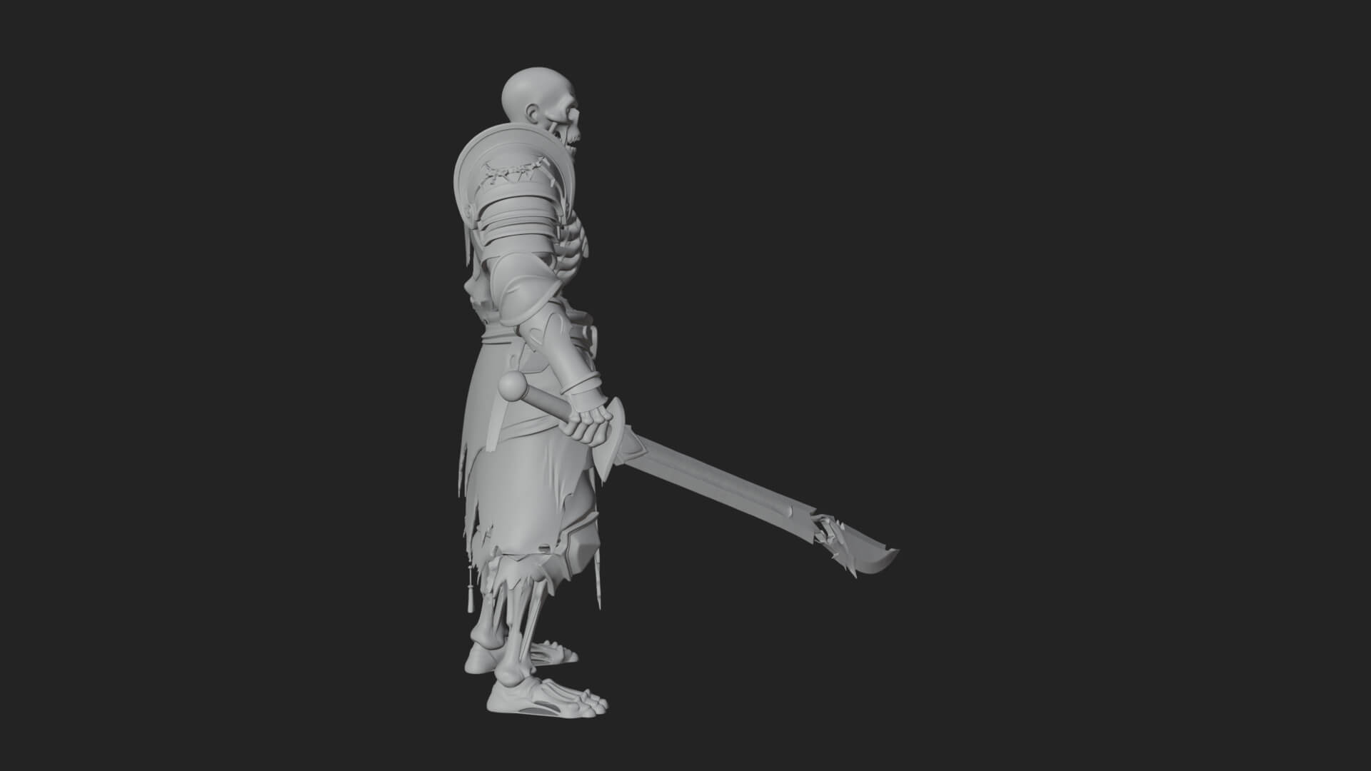 Skeleton Knight Statue Design 6 3D Print Model 3D Model