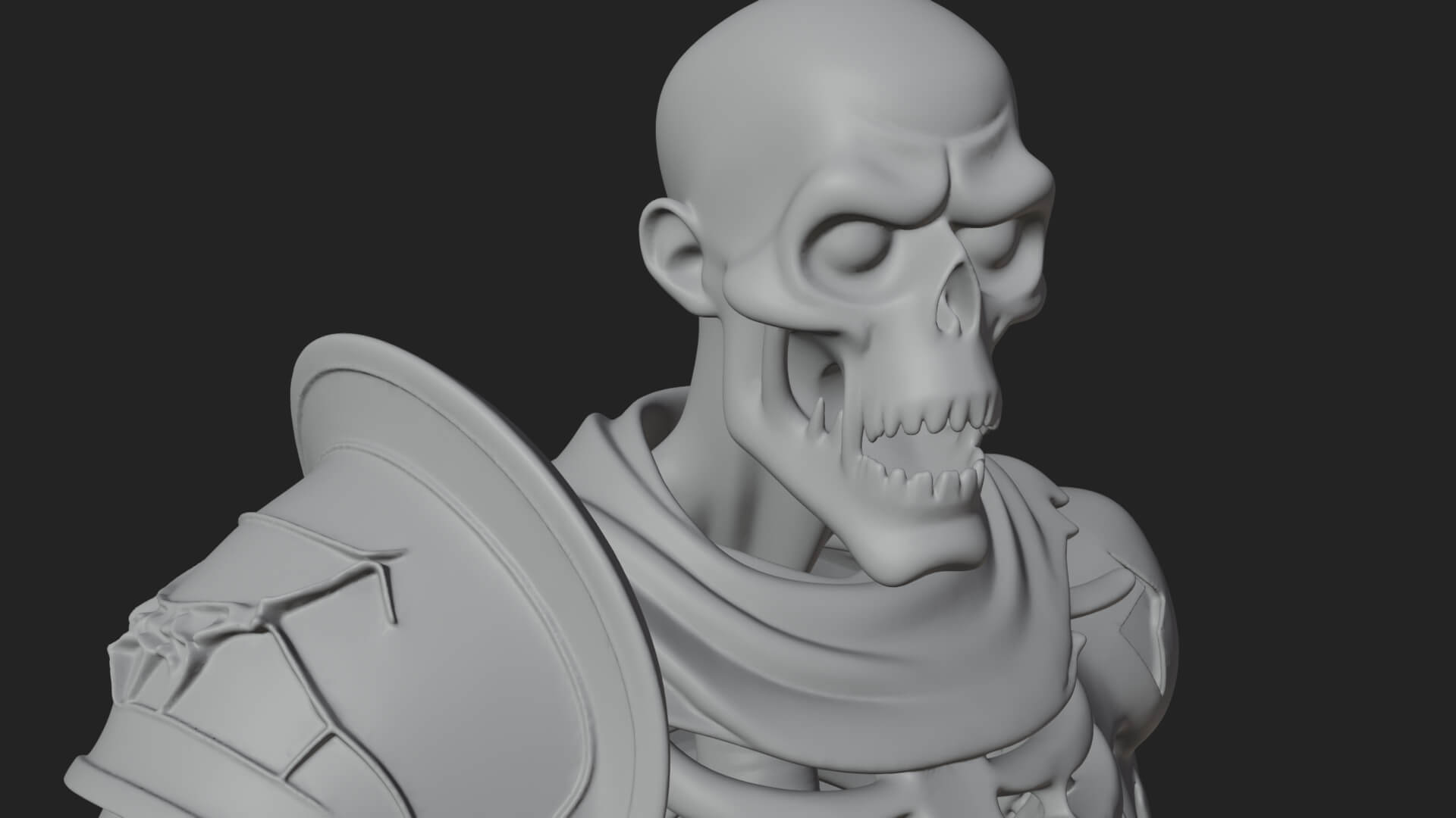 Skeleton Knight Statue Design 6 3D Print Model 3D Model
