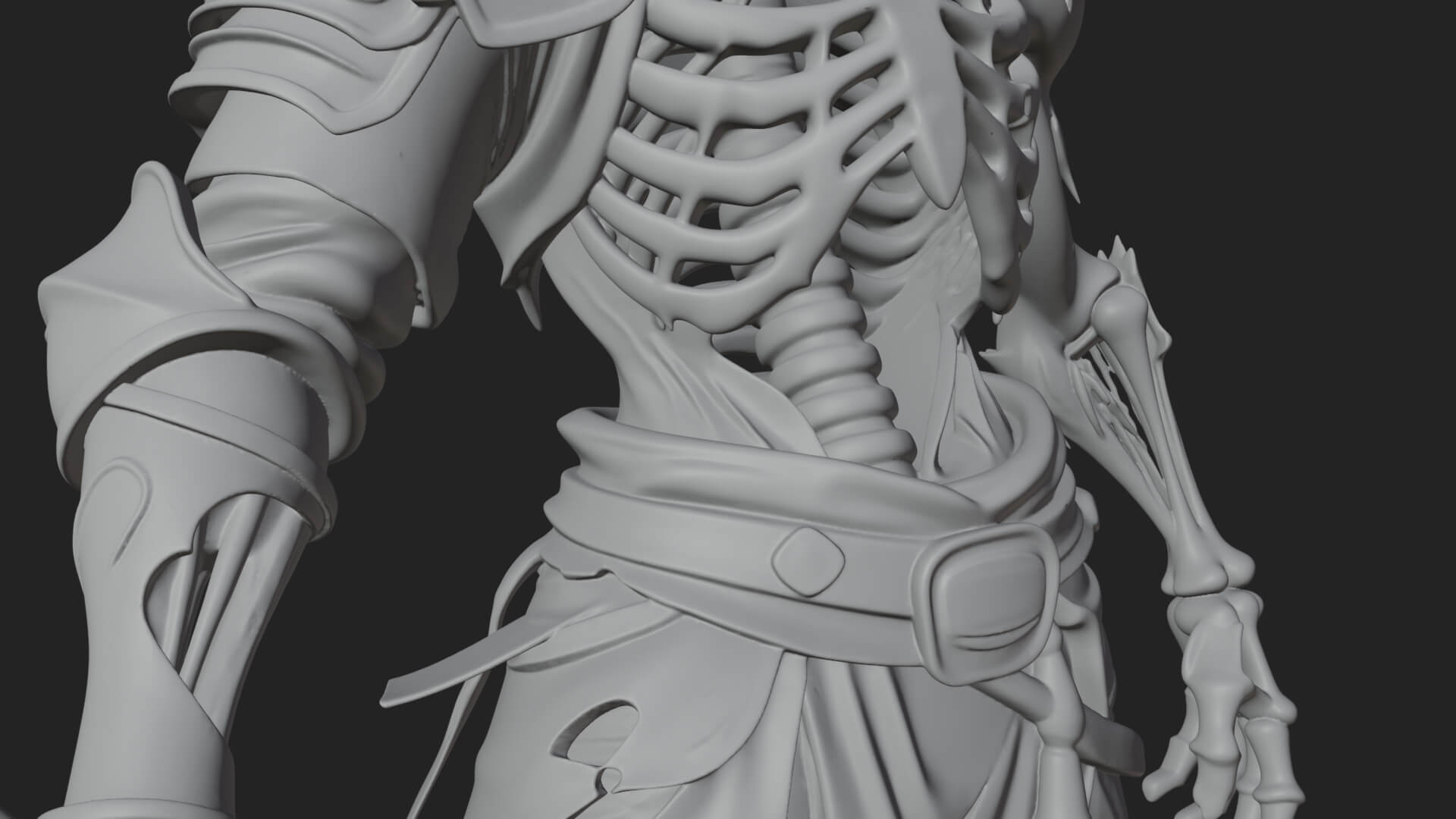 Skeleton Knight Statue Design 6 3D Print Model 3D Model