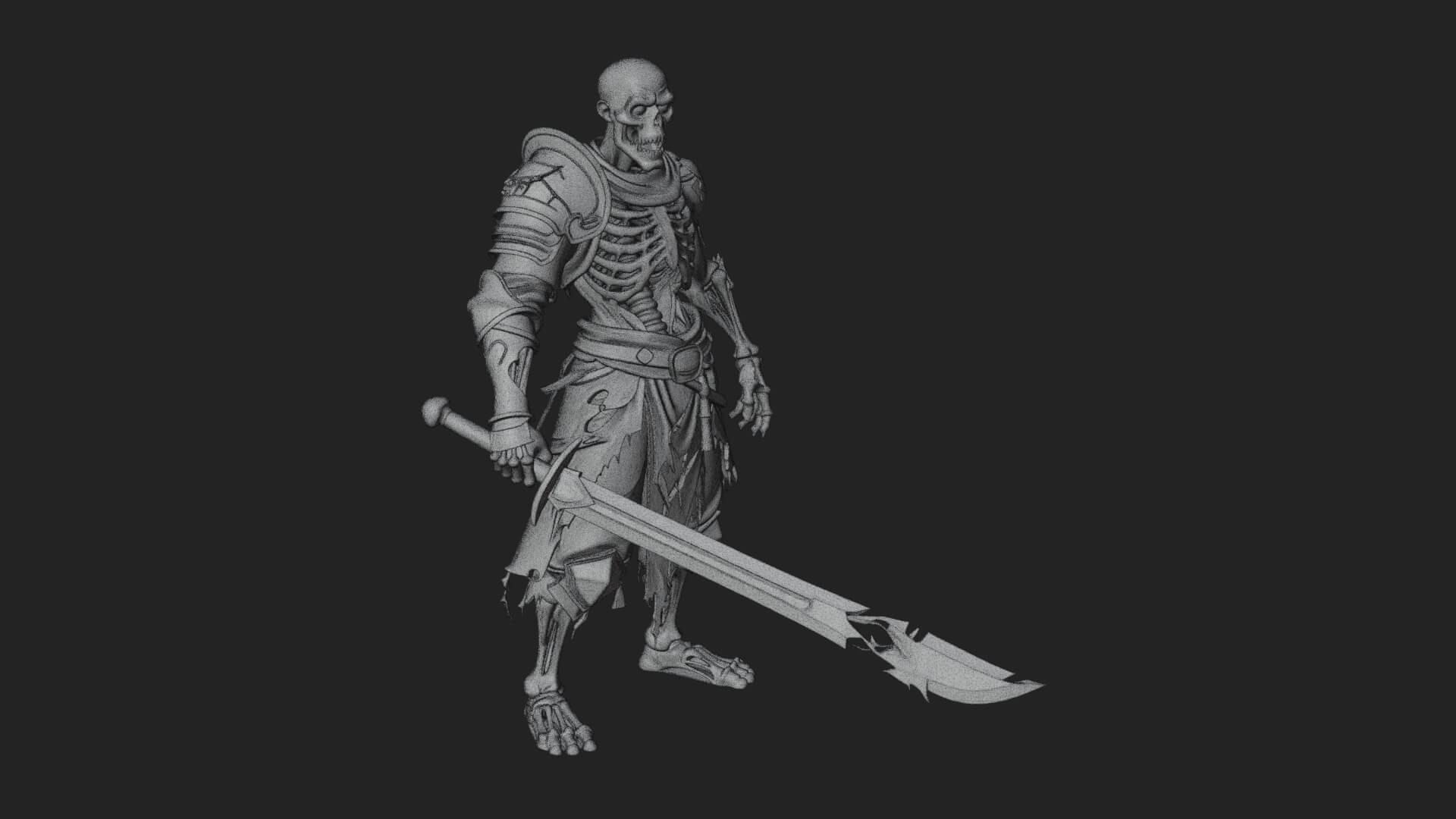 Skeleton Knight Statue Design 6 3D Print Model 3D Model