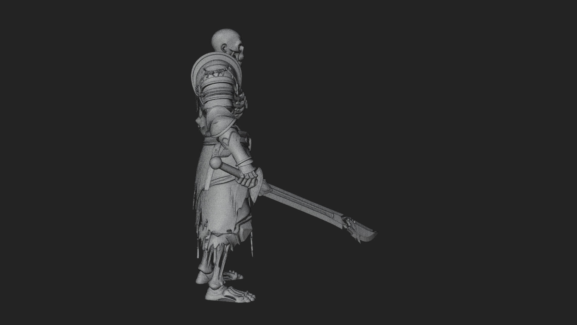 Skeleton Knight Statue Design 6 3D Print Model 3D Model