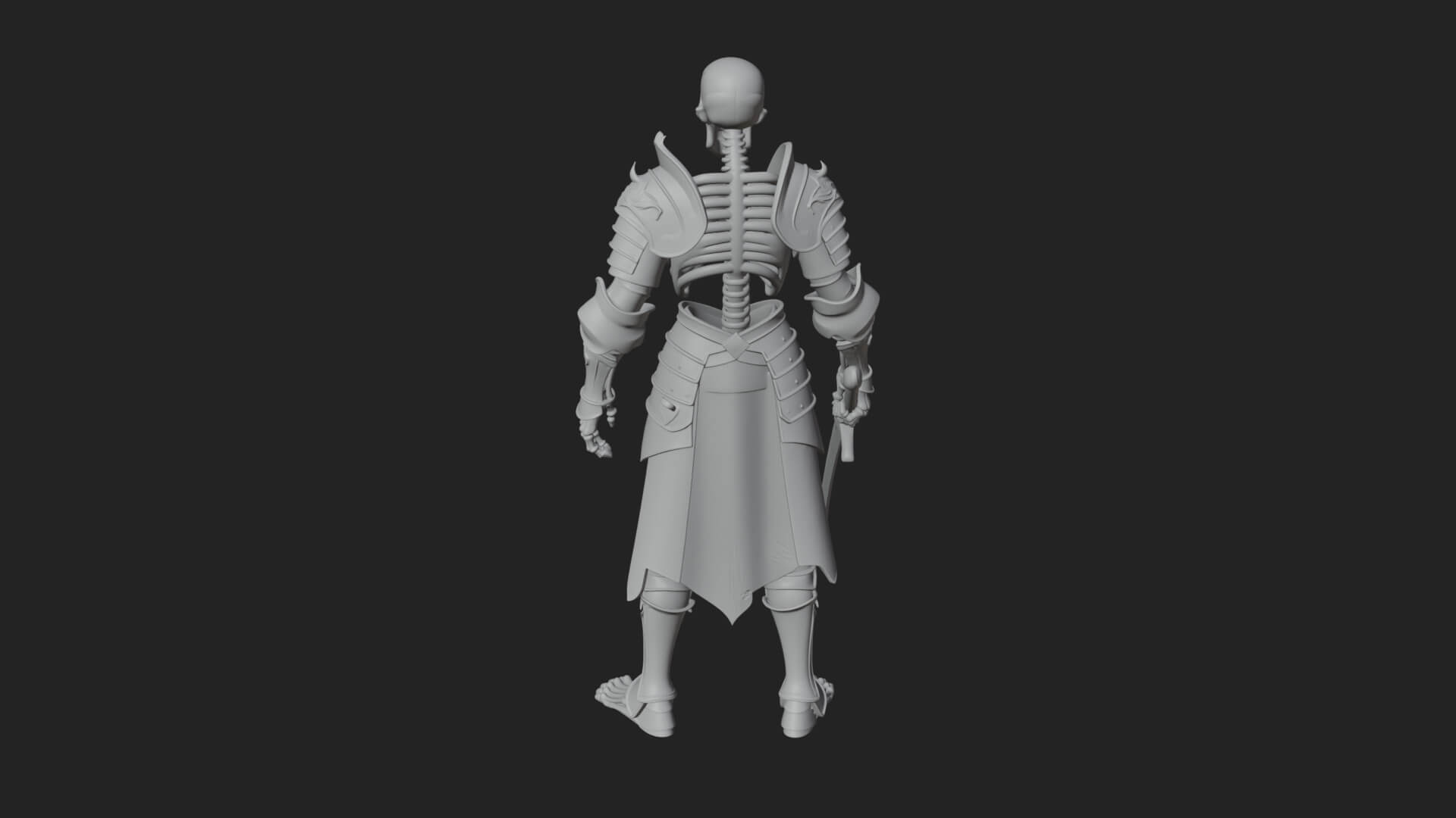 Skeleton Knight Statue Design 7 3D Print Model 3D Model