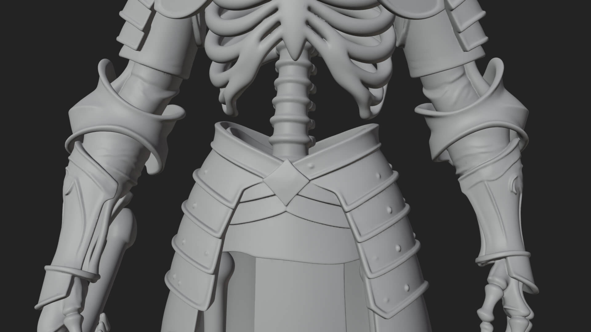 Skeleton Knight Statue Design 7 3D Print Model 3D Model