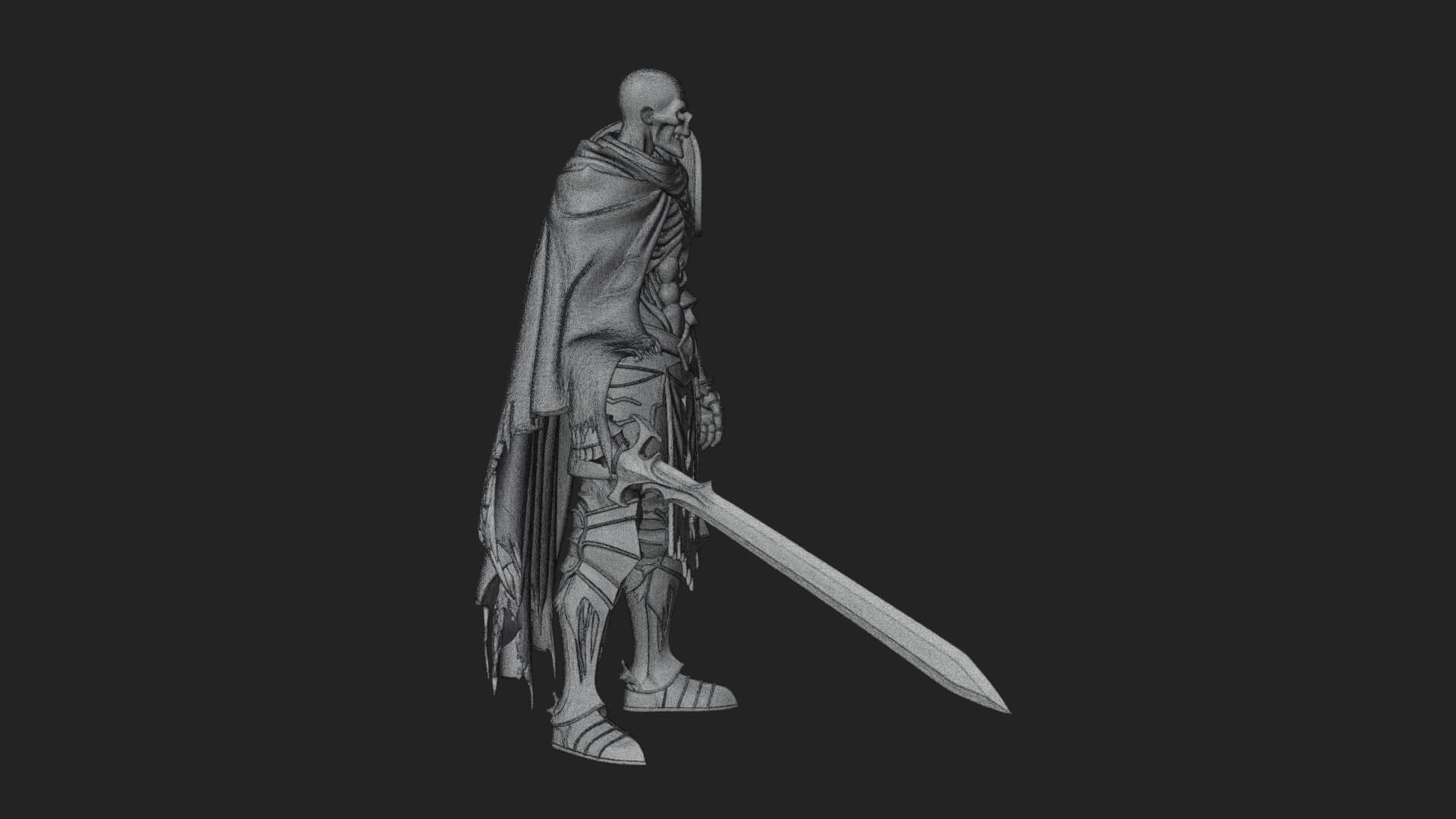 Skeleton Knight Statue Design 8 3D Print Model 3D Model