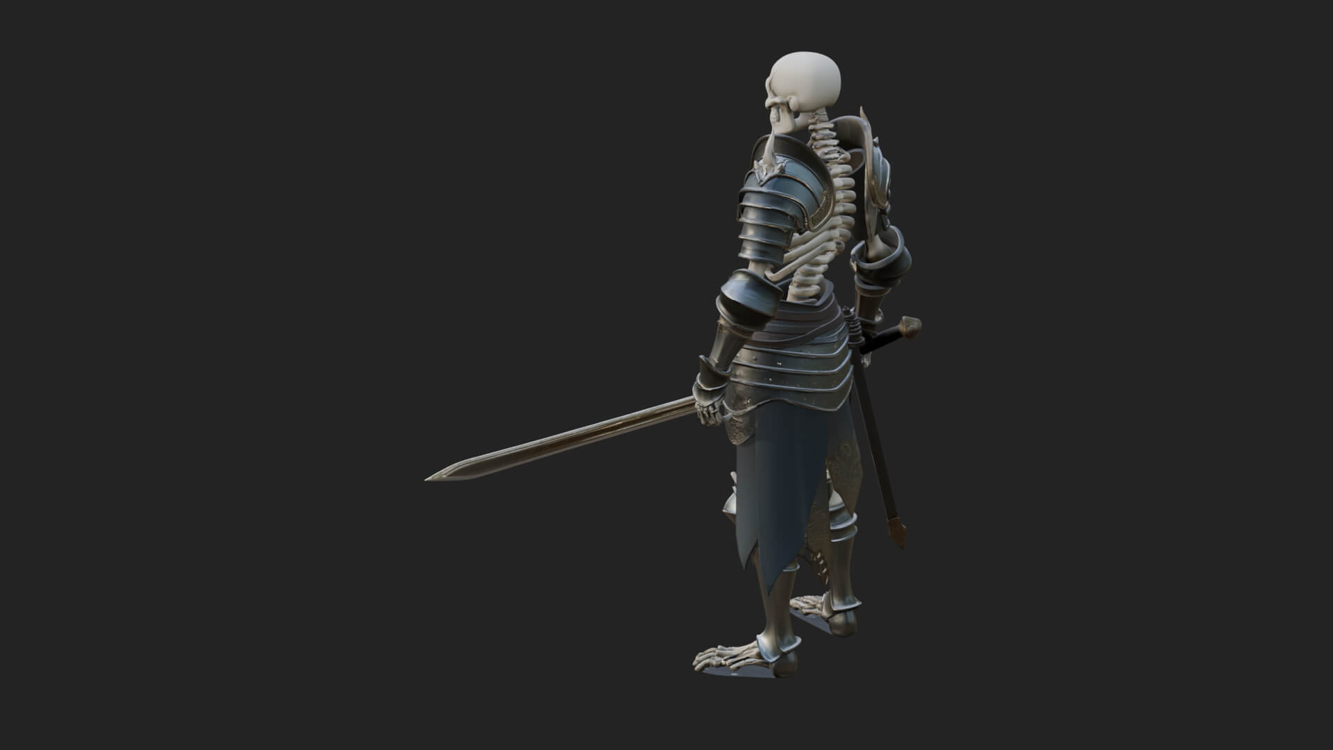 Skeleton Knight Statue Design 9 3D Print Model 3D Model