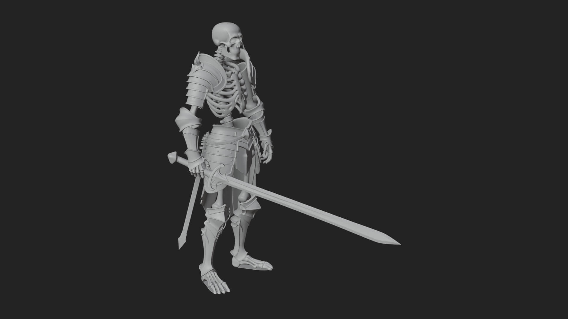 Skeleton Knight Statue Design 9 3D Print Model 3D Model