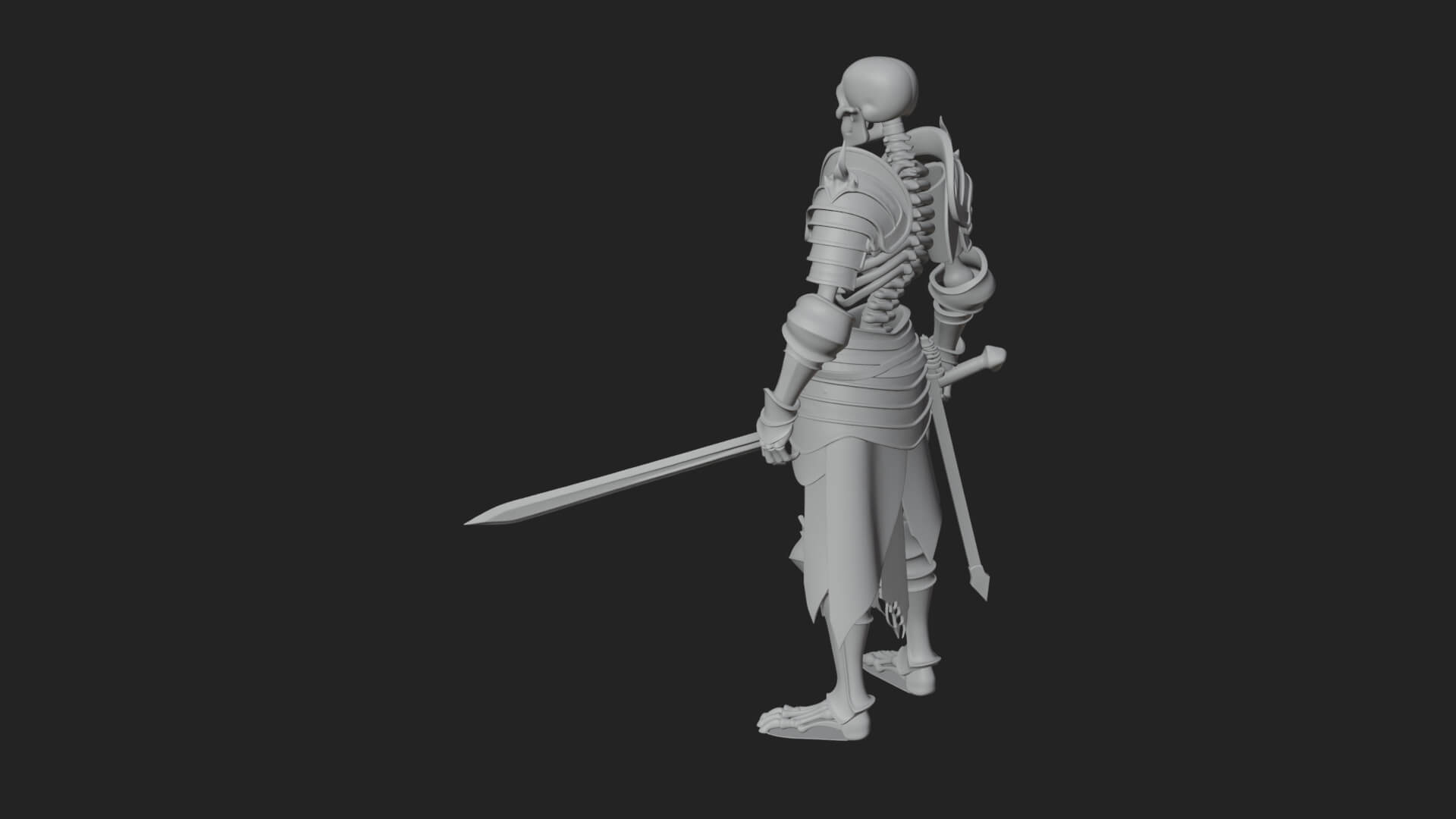 Skeleton Knight Statue Design 9 3D Print Model 3D Model