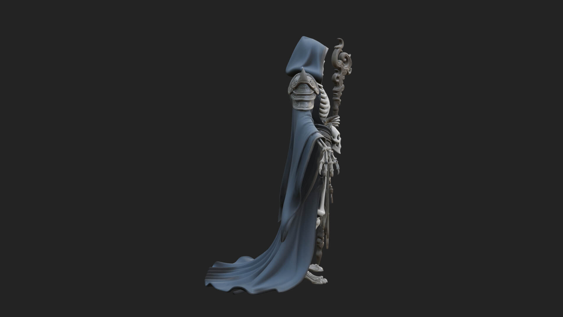 Skeleton Lich Statue Design 1 3D Print Model 3D Model