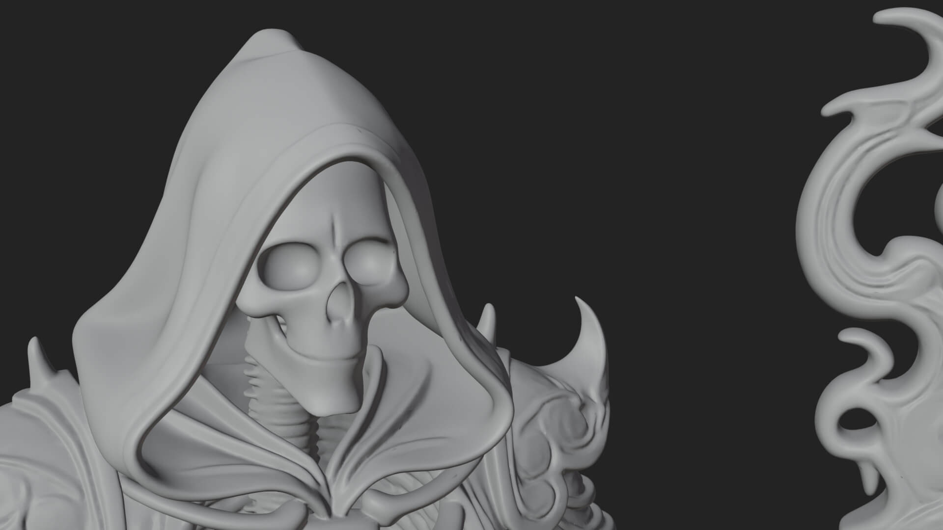 Skeleton Lich Statue Design 1 3D Print Model 3D Model