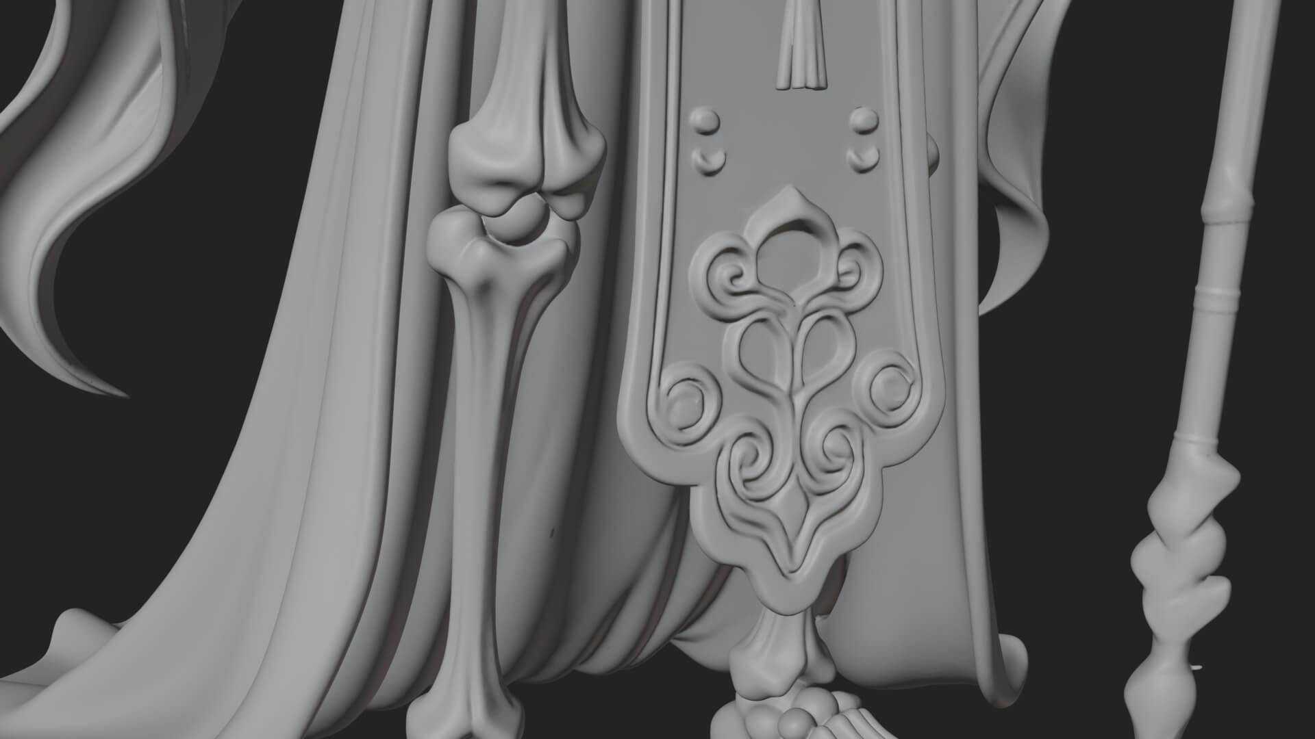 Skeleton Lich Statue Design 1 3D Print Model 3D Model