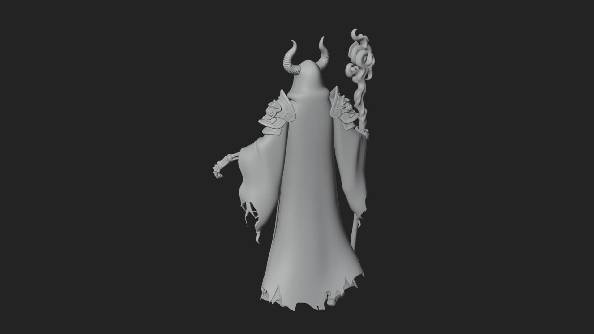 Skeleton Lich Statue Design 10 3D Print Model 3D Model
