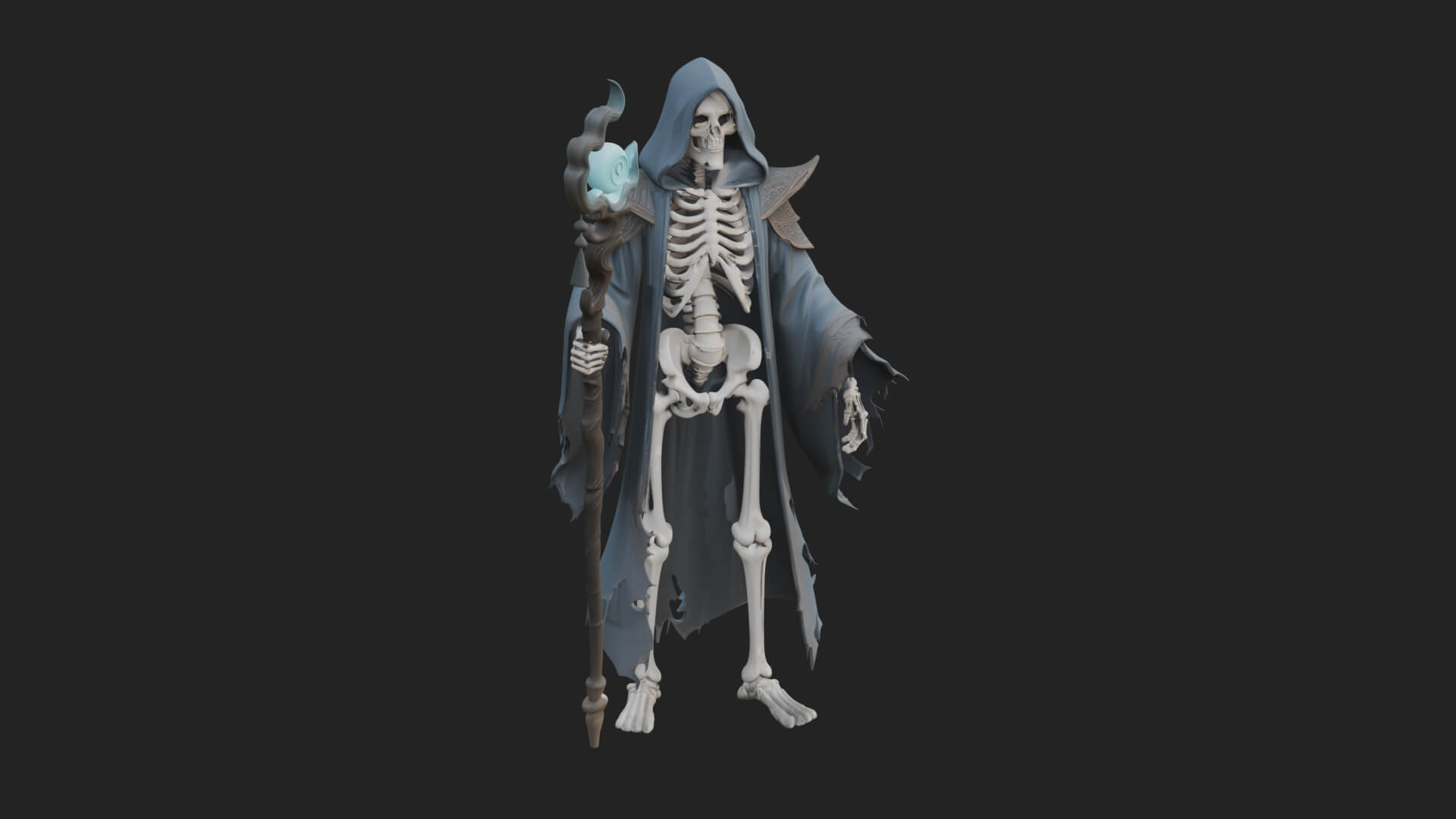 Skeleton Lich Statue Design 11 3D Print Model 3D Model