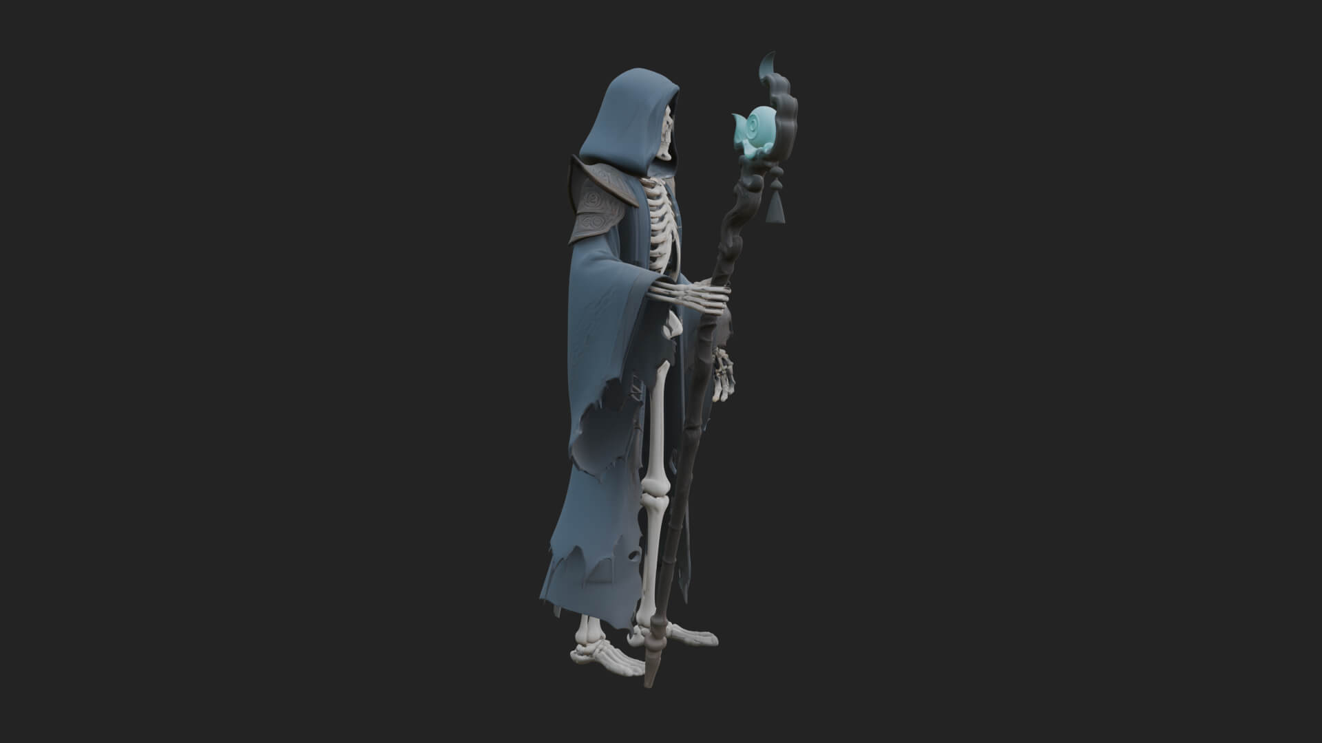 Skeleton Lich Statue Design 11 3D Print Model 3D Model
