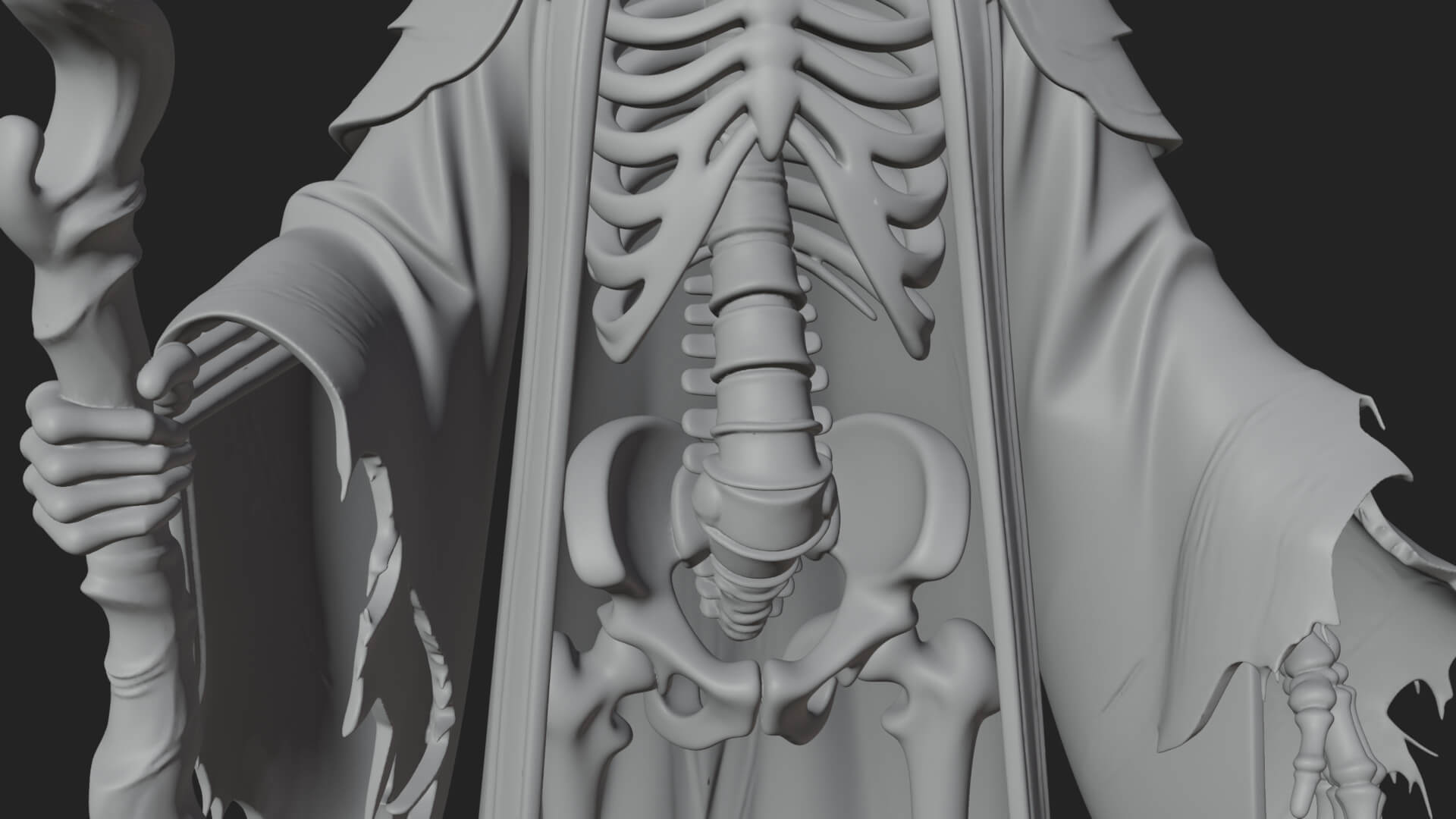 Skeleton Lich Statue Design 11 3D Print Model 3D Model