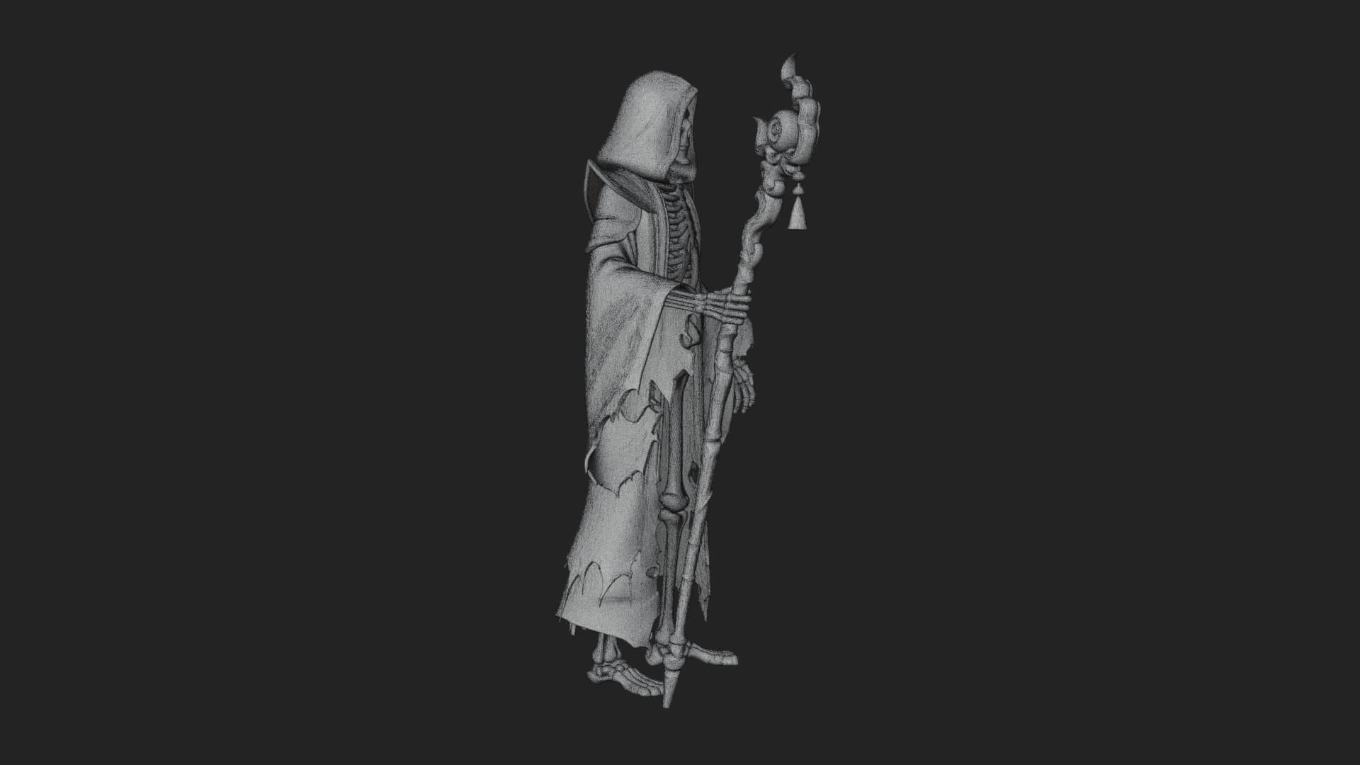 Skeleton Lich Statue Design 11 3D Print Model 3D Model